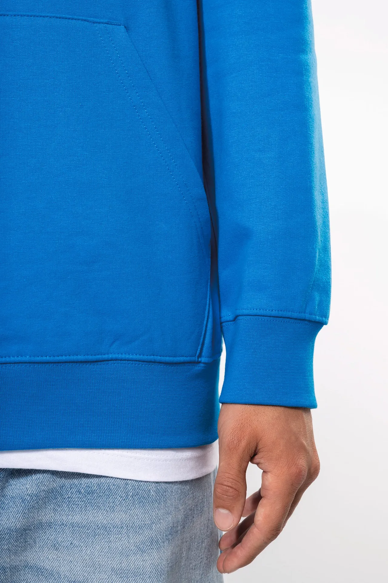 Herren-kapuzensweatshirt bicolor