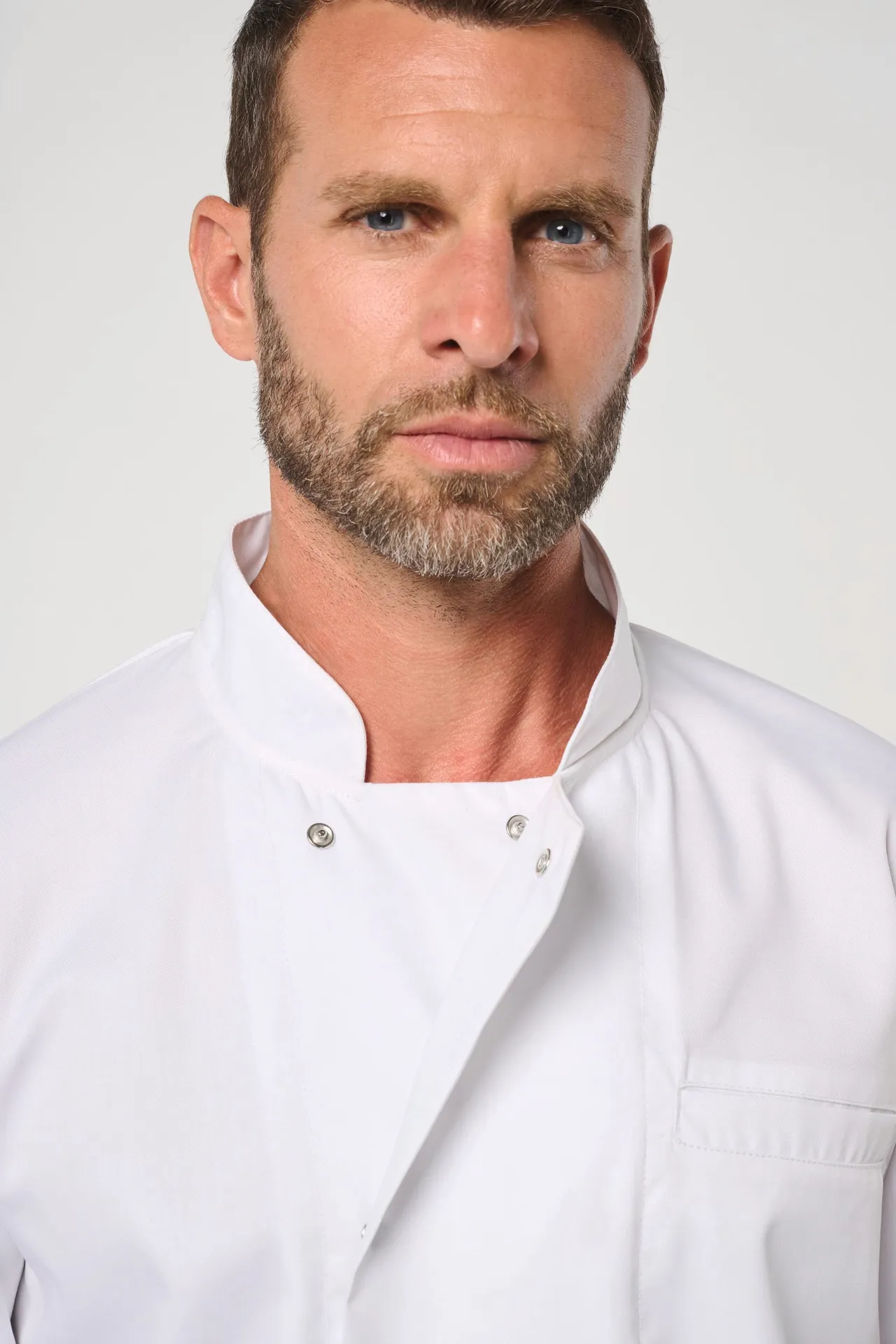 Umweltfreundliche, atmungsaktive Unisex-Kochjacke mit langen Ärmeln