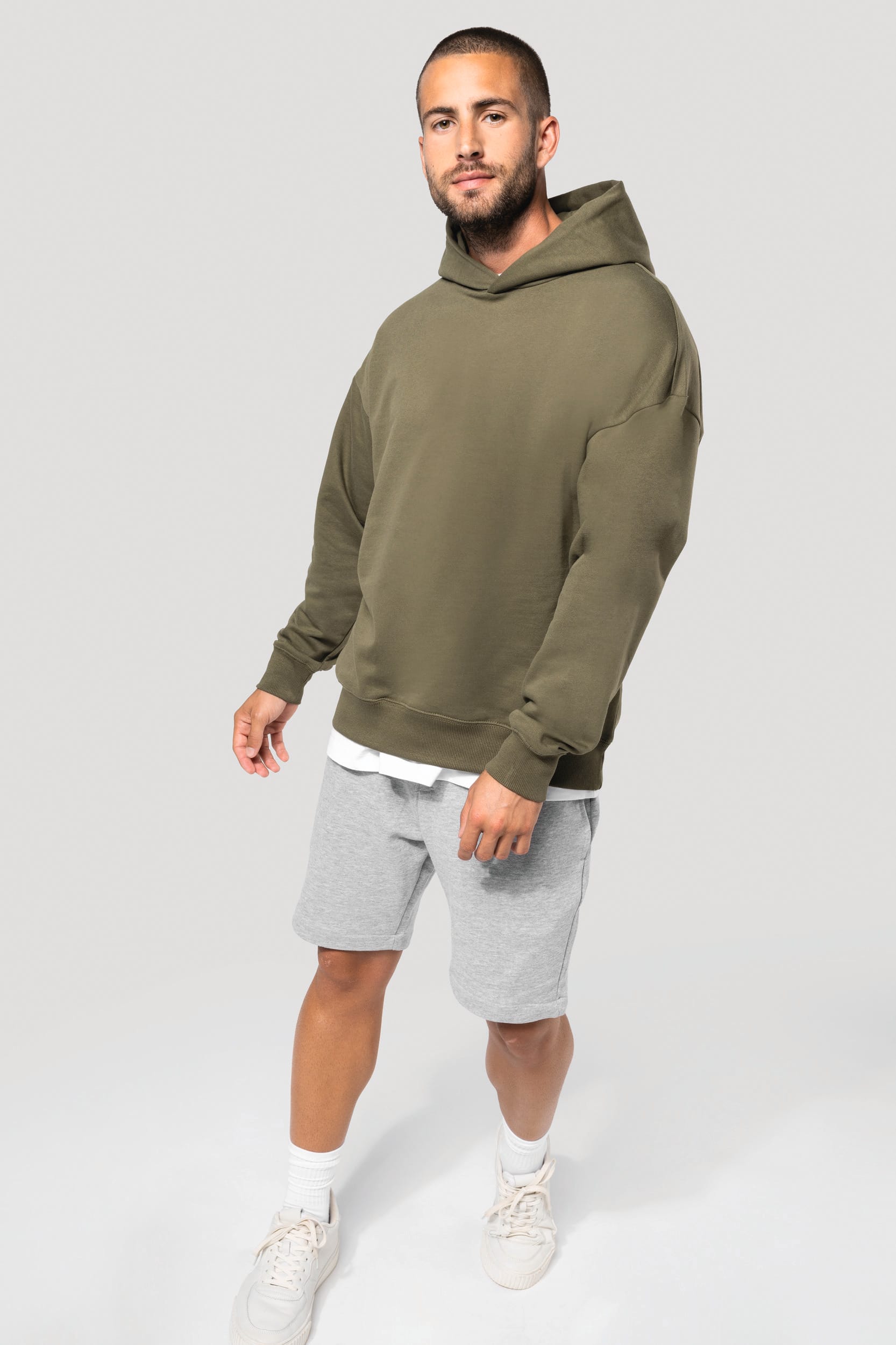 Kapuzensweatshirt aus Molton, Oversize, Unisex