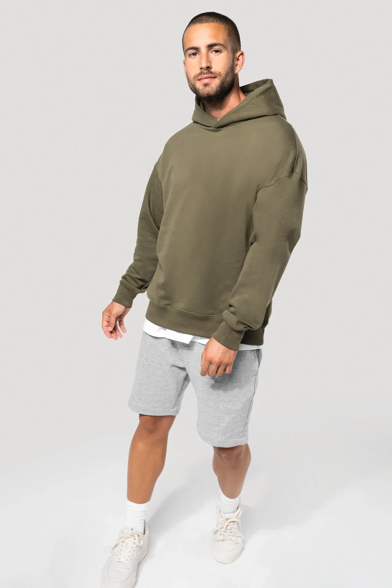 Kapuzensweatshirt aus Molton, Oversize, Unisex