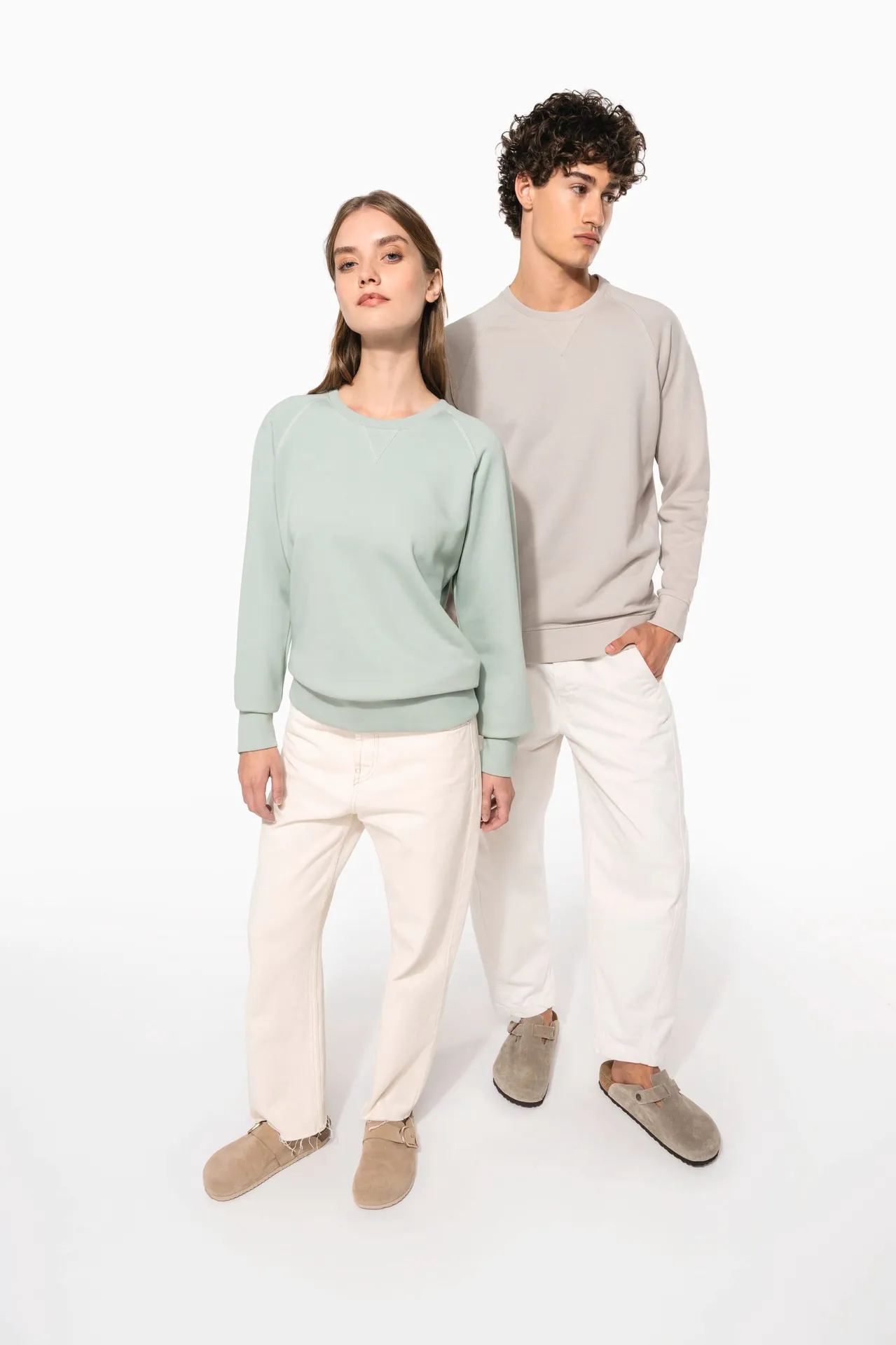 Damen Sweatshirt BIO-BAUMWOLLE Rundhalsausschnitt Raglanärmel