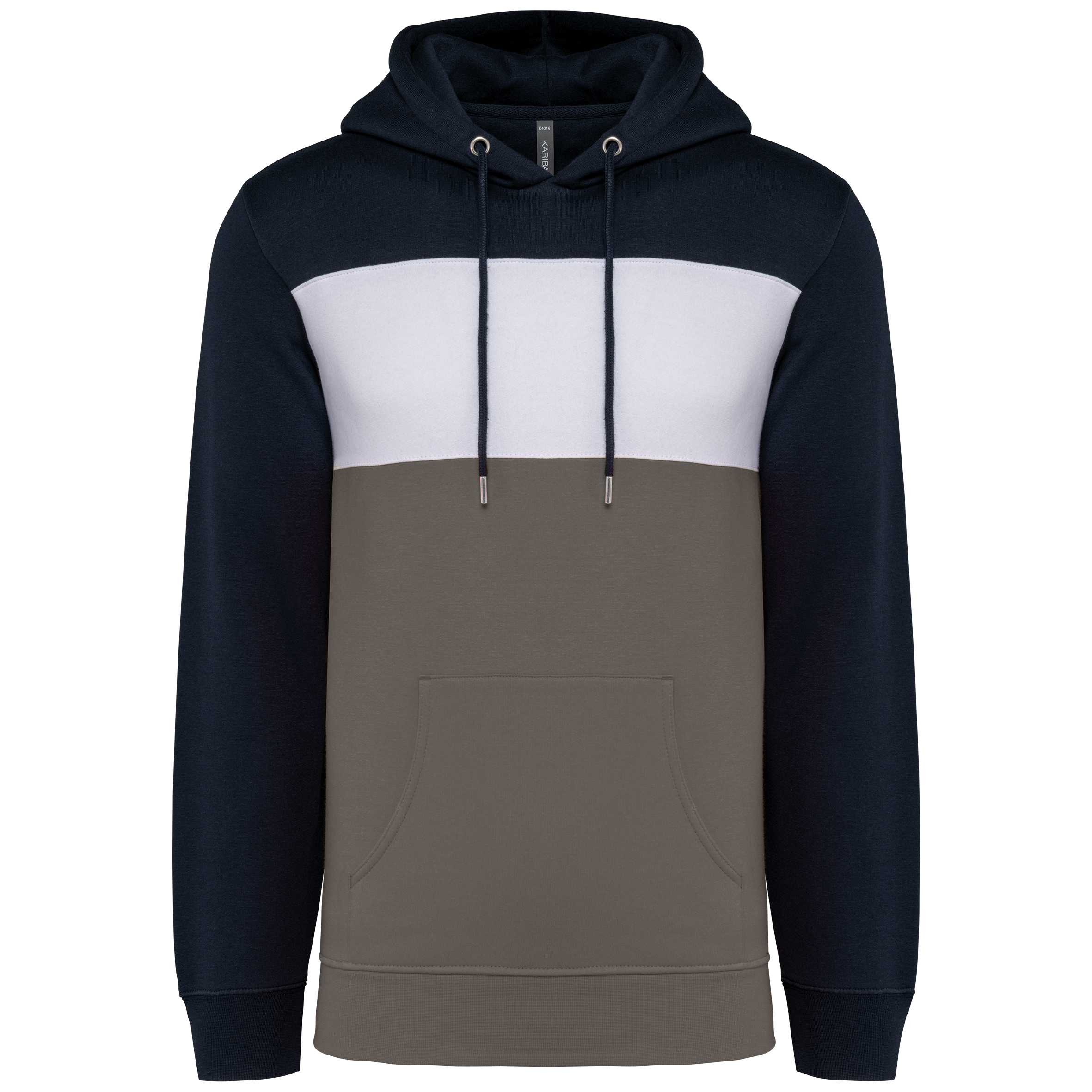 Dreifarbiges Kapuzensweatshirt, Unisex