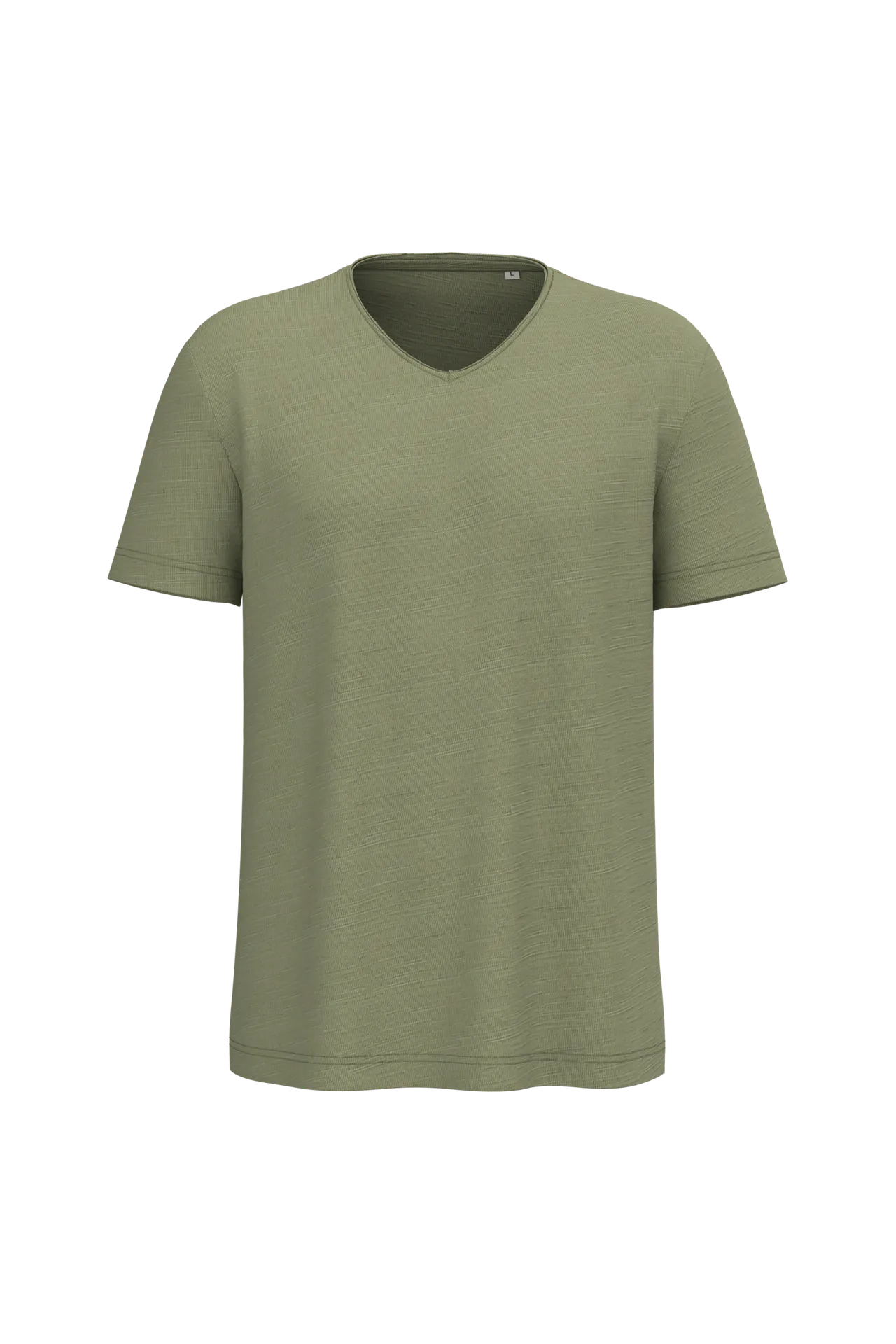 Umweltfreundliches T-Shirt mit Slubkragen und überschnittenen Schultern für Herren