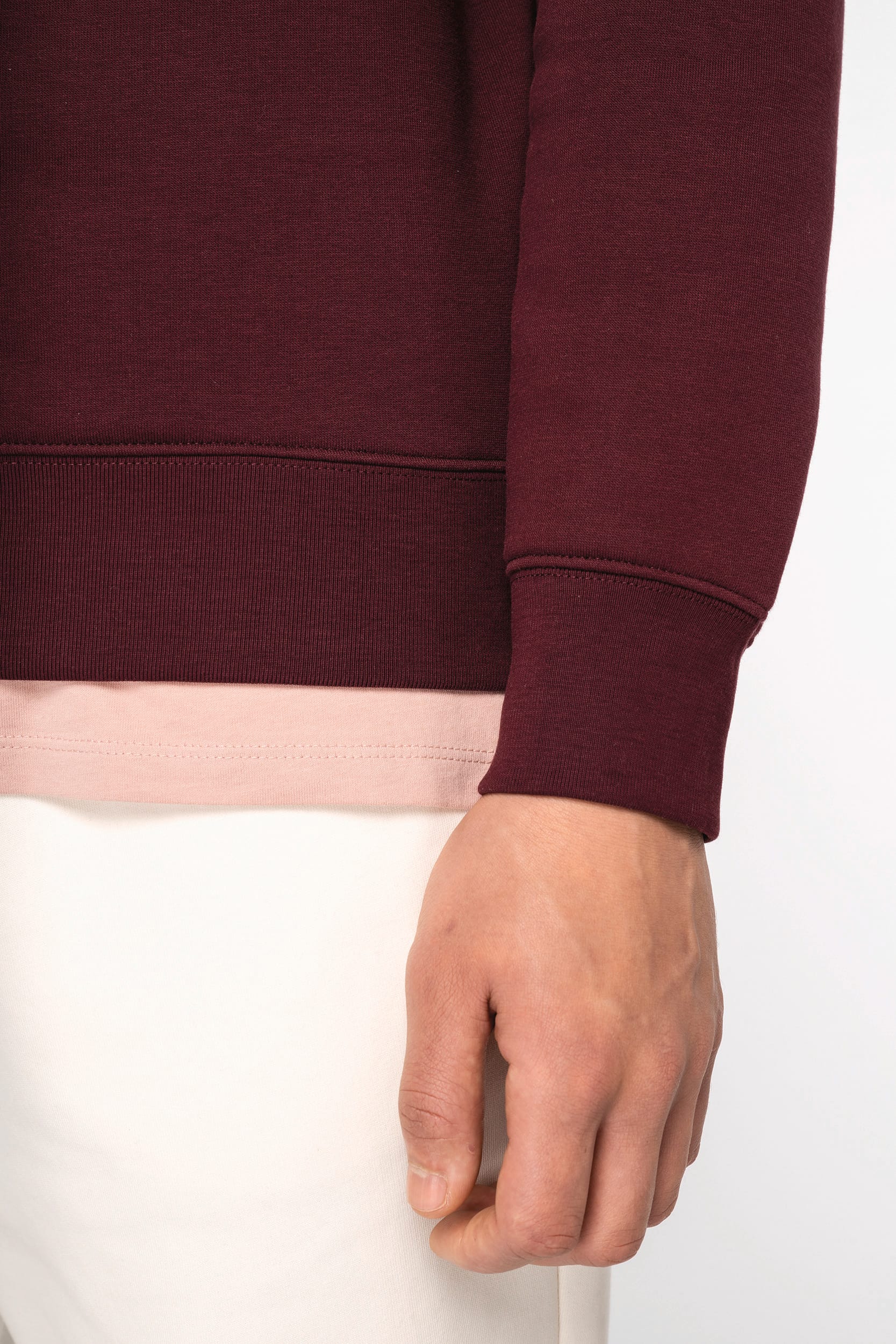 Umweltfreundliches Sweatshirt mit Stehkragen und Reißverschluss für Herren