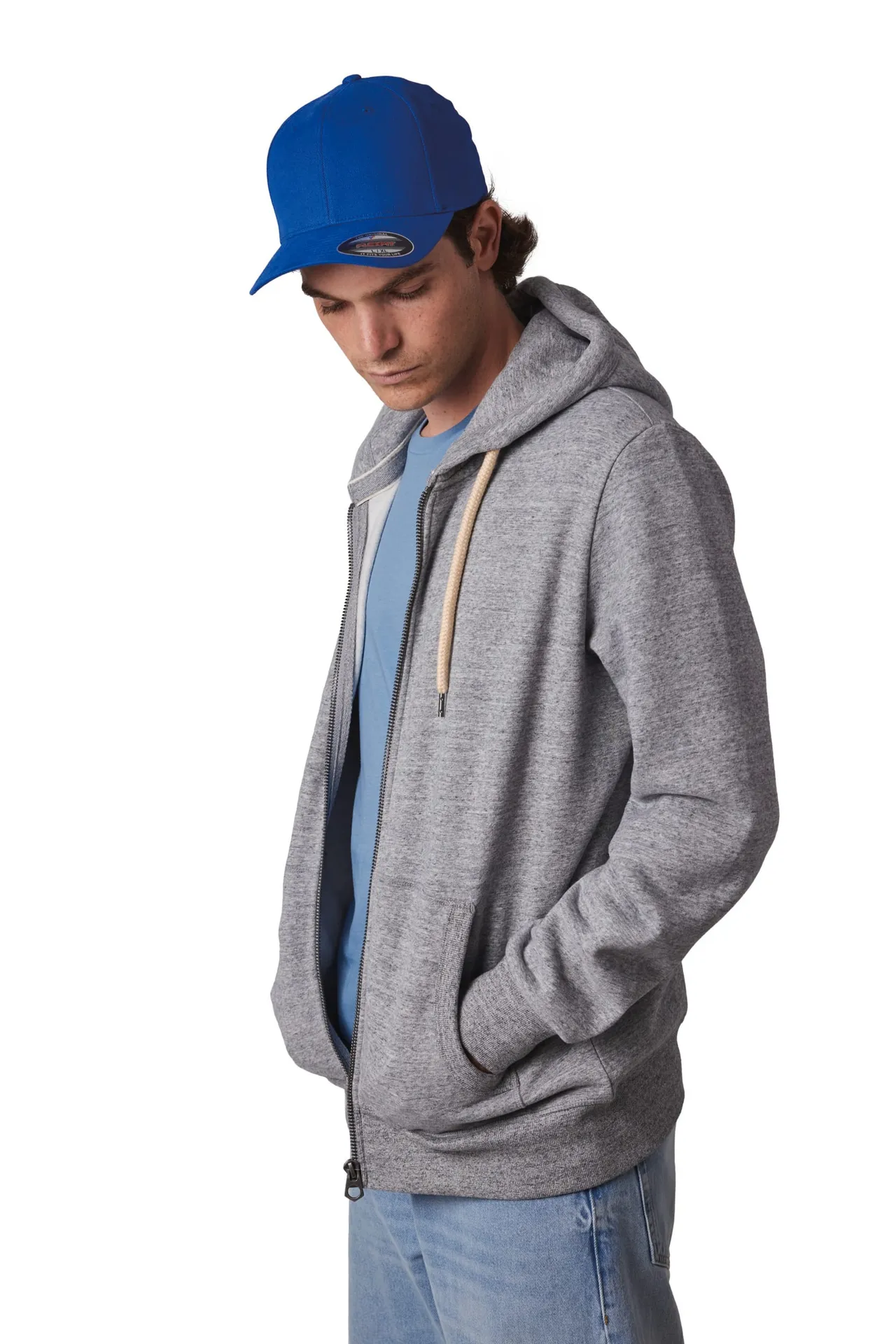 6-Panel Flexfit  Schirmmütze - Gebürstete Baumwolle