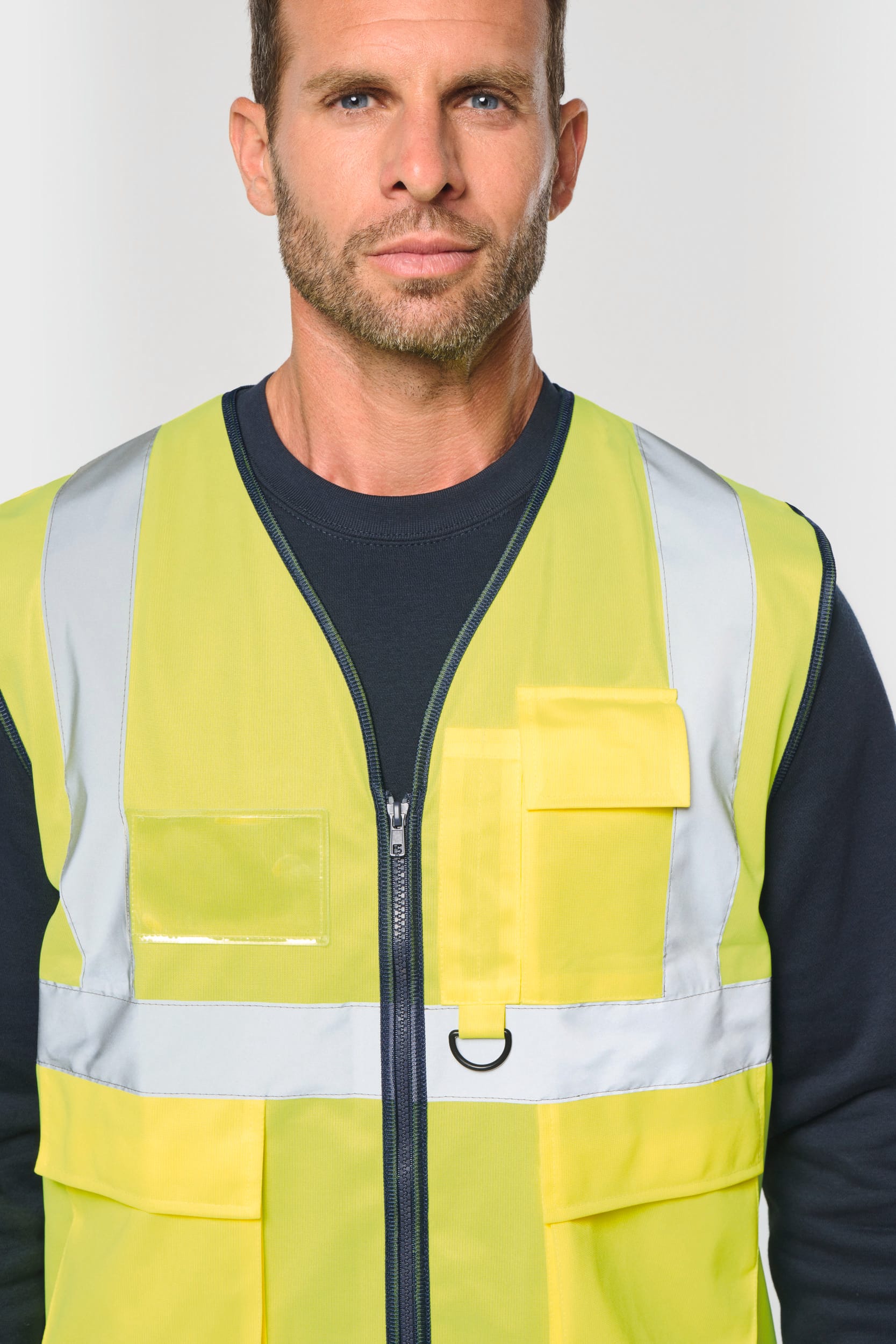 Recycelte HI-VIS SICHERHEITSWESTE mit Reißverschluss