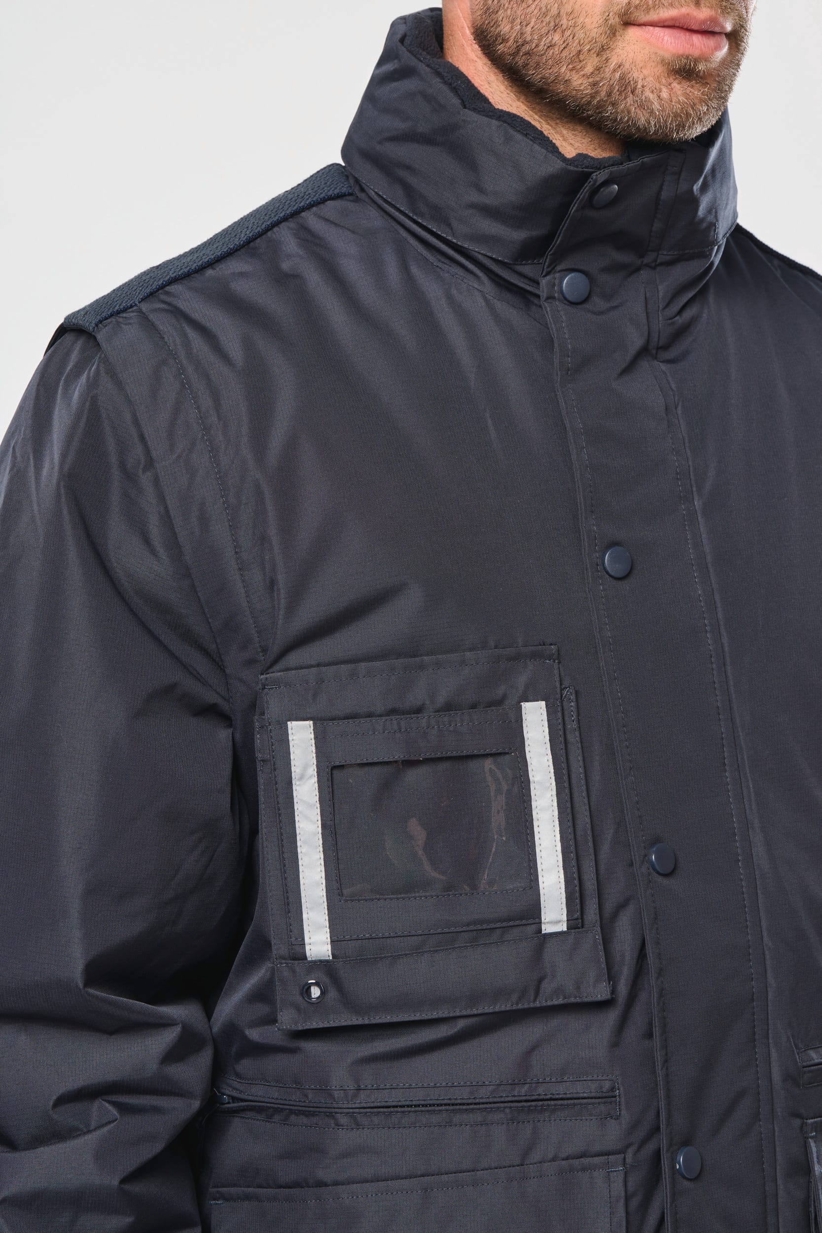 Workwear Parka mit abtrennbaren Ärmeln