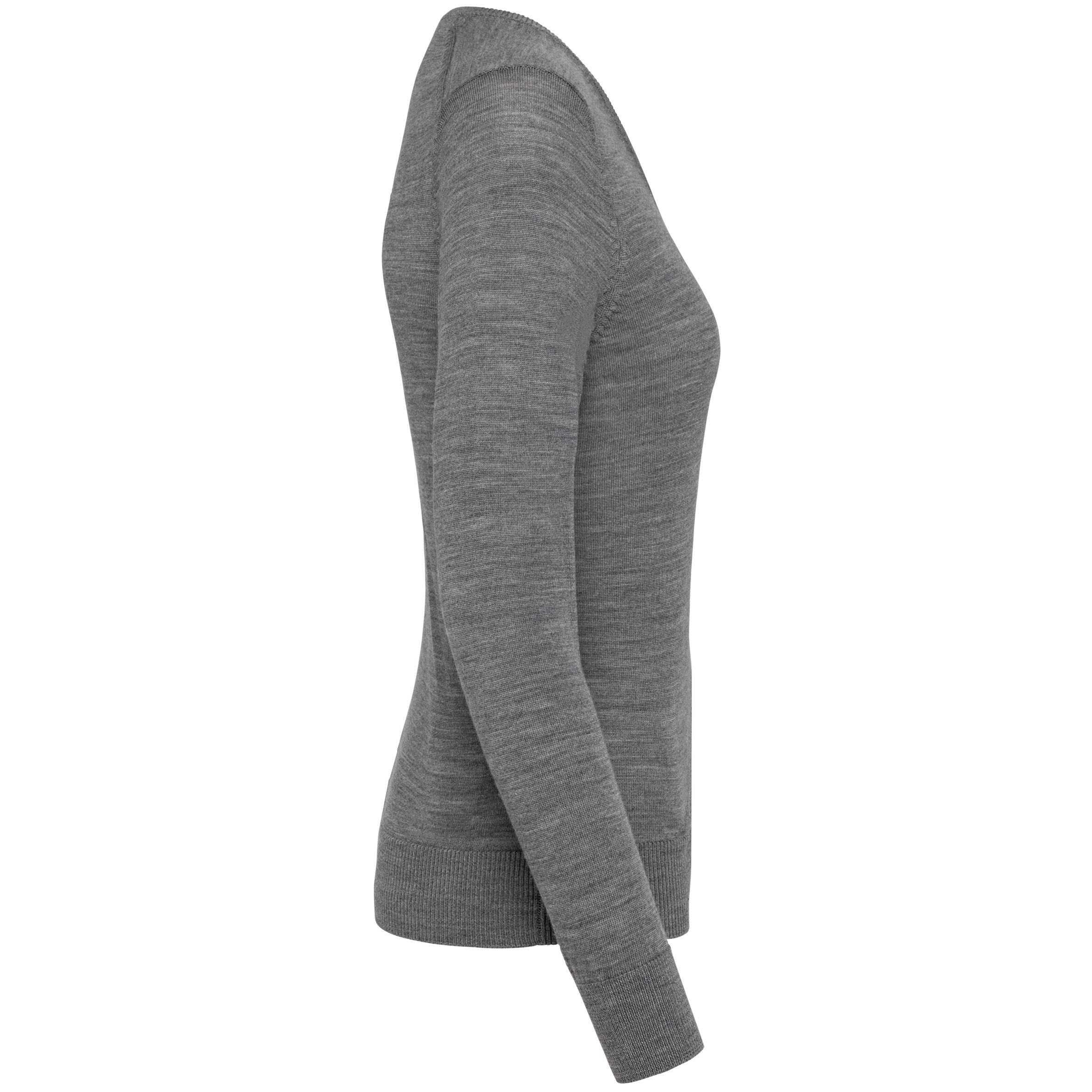 Merino-Damenpullover mit V-Ausschnitt