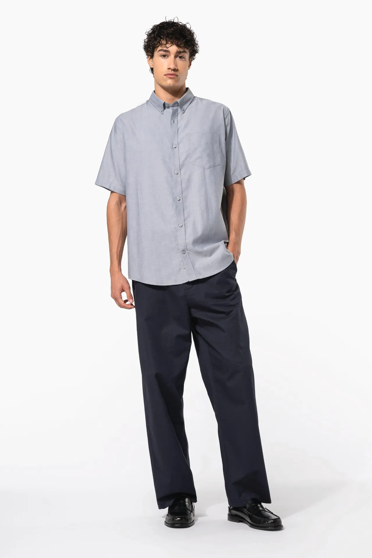 Herren Oxford Kurzarmhemd