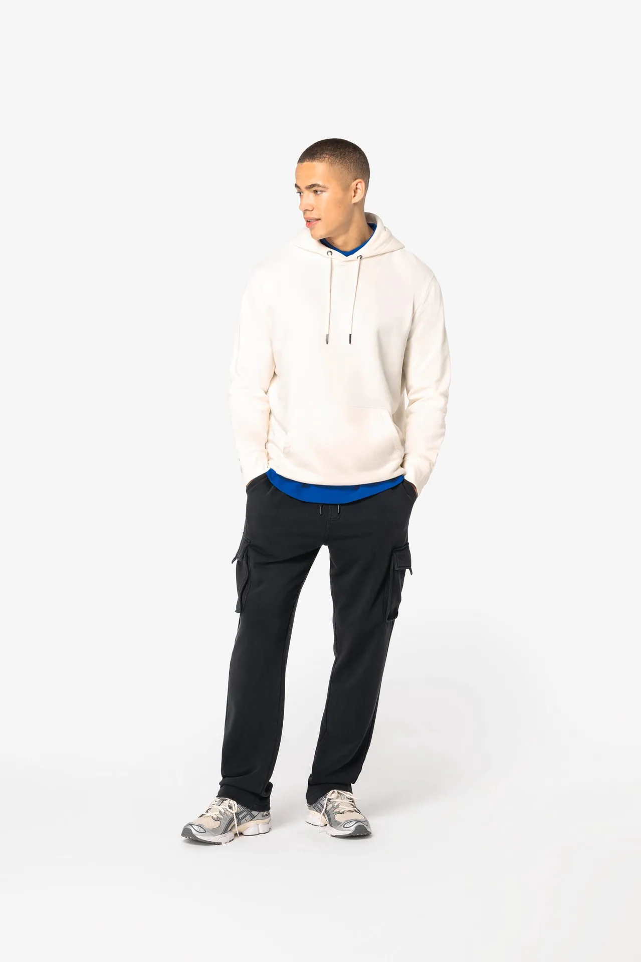 Umweltfreundliche Cargohose aus verwaschenem French Terry für Herren