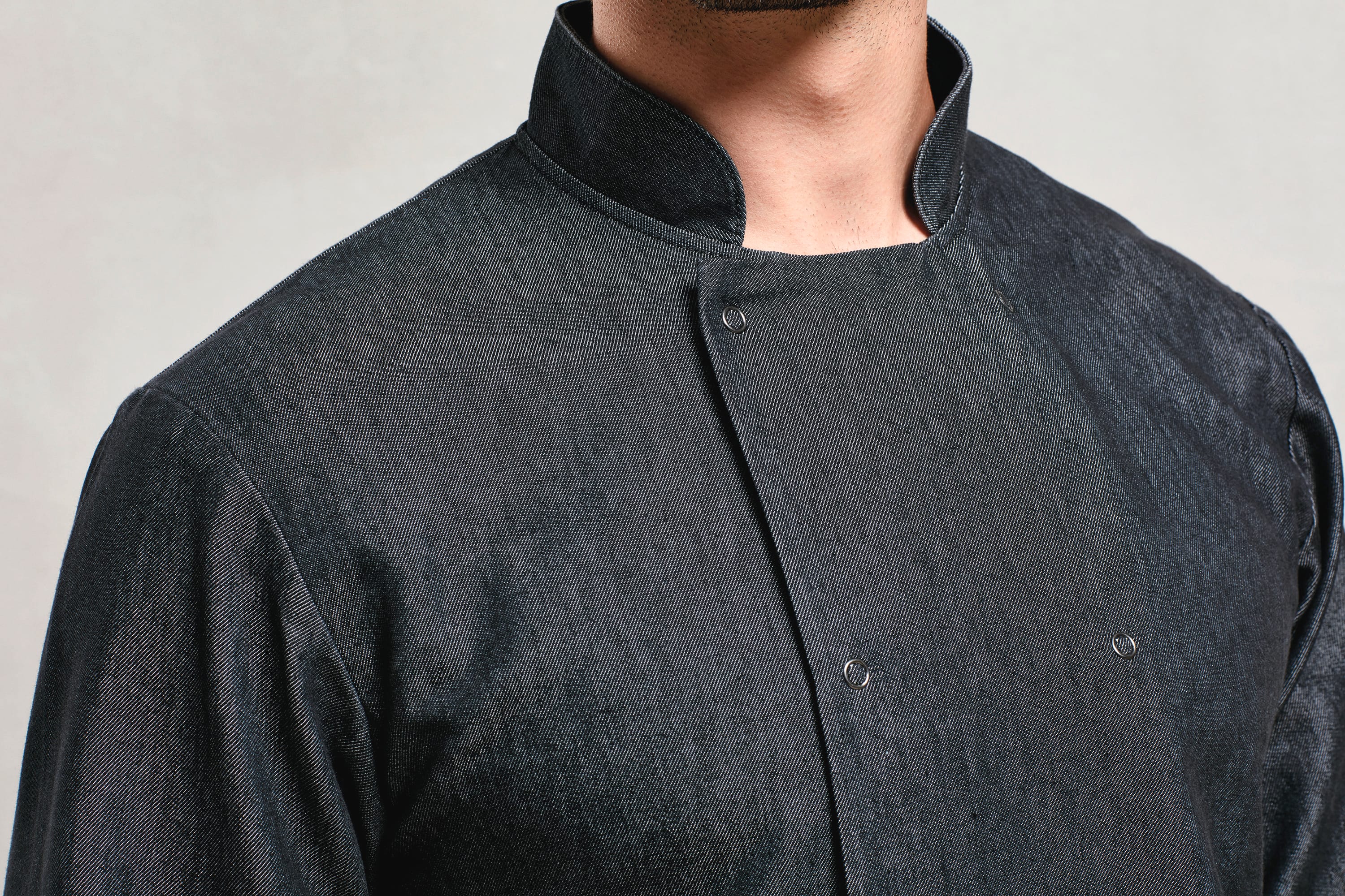 Denim chef's jacket