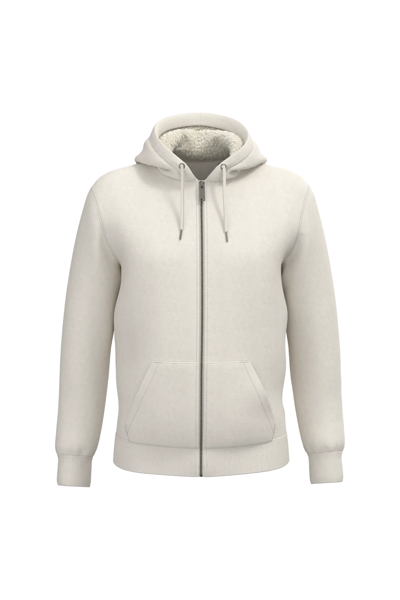 Umweltfreundliches Unisex-Sweatshirt mit Reißverschluss und Sherpa-Futter