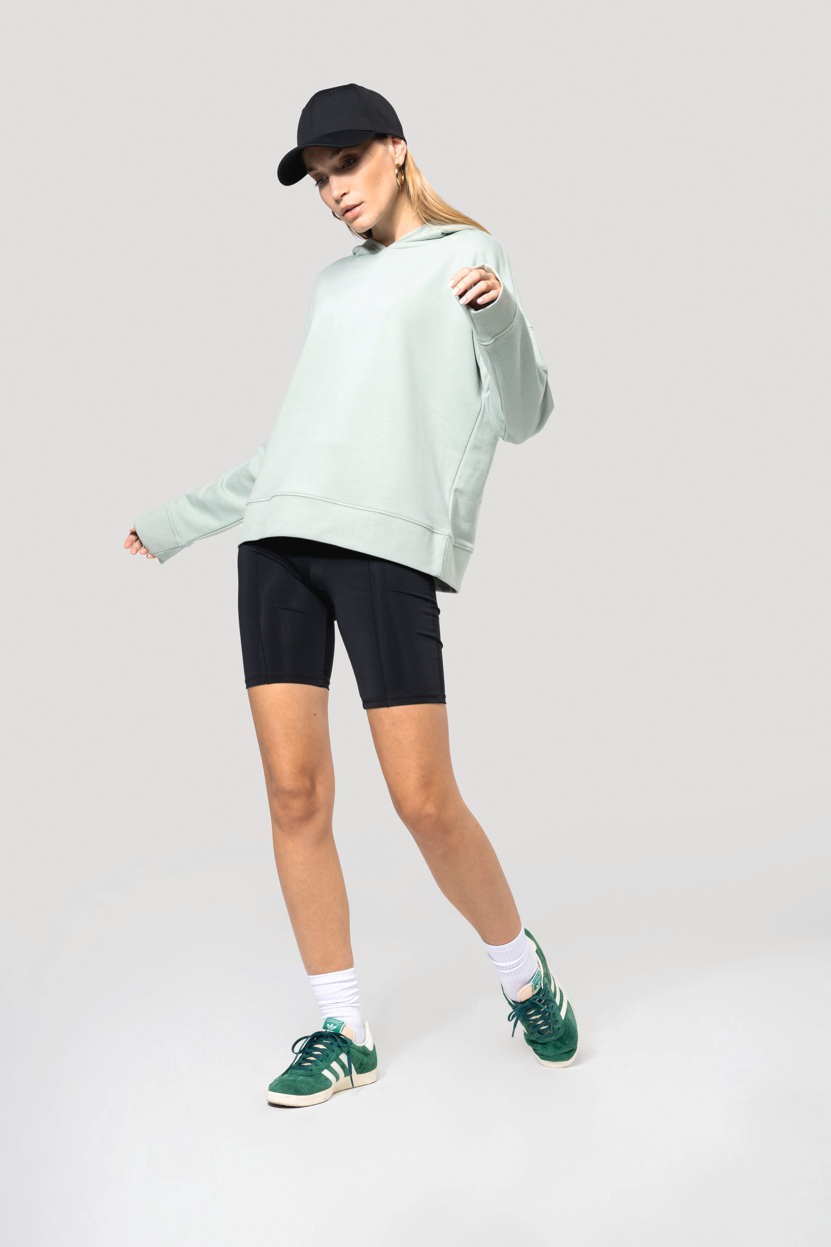 Bio-Damen-Sweatshirt Lounge mit Kapuze