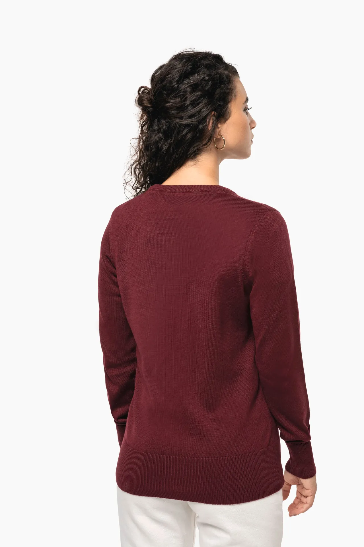 Damenpullover mit V-Ausschnitt