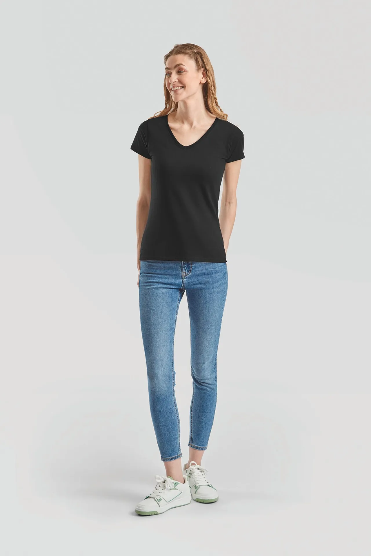 Lady-fit Valueweight V-Neck T (61-398-0)