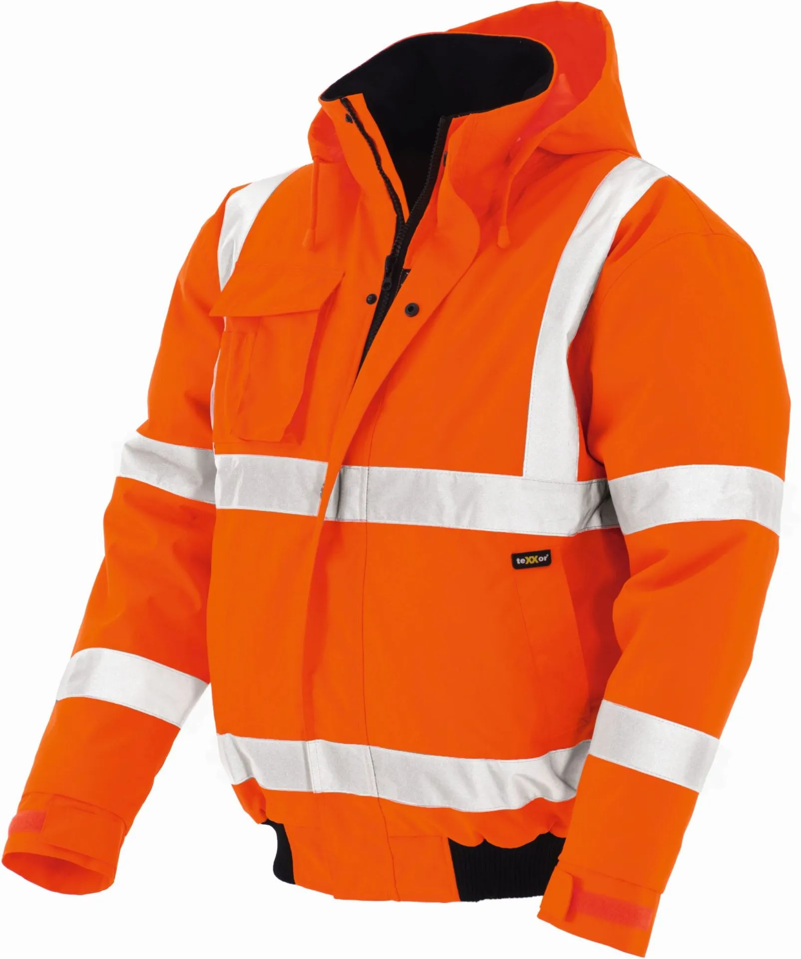 Warnschutz-Pilotenjacke WHISTLER – HiViz mit festem Steppfutter & Reflex-Hosenträgerstreifen