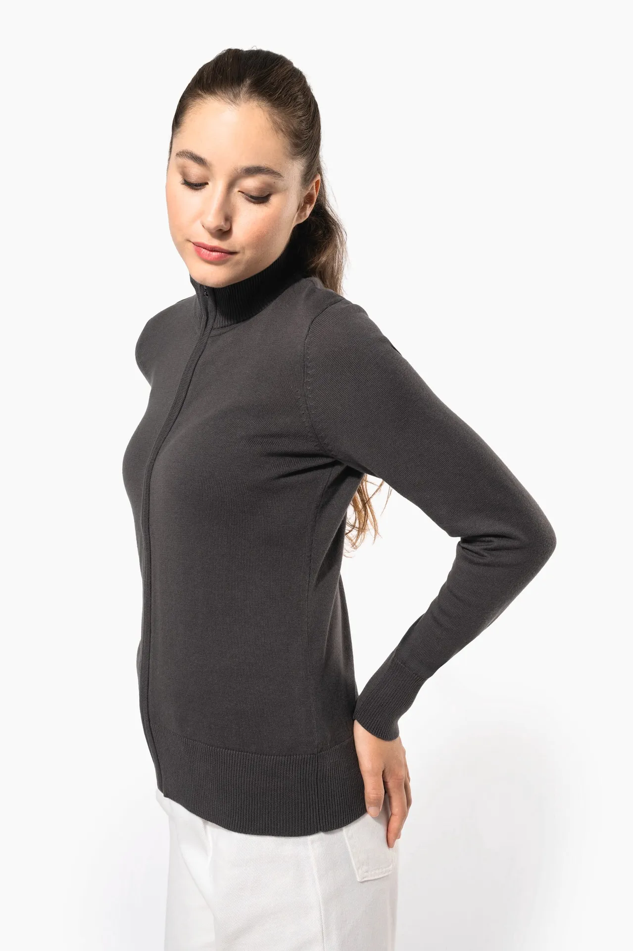 Damen Cardigan mit Reißverschluss