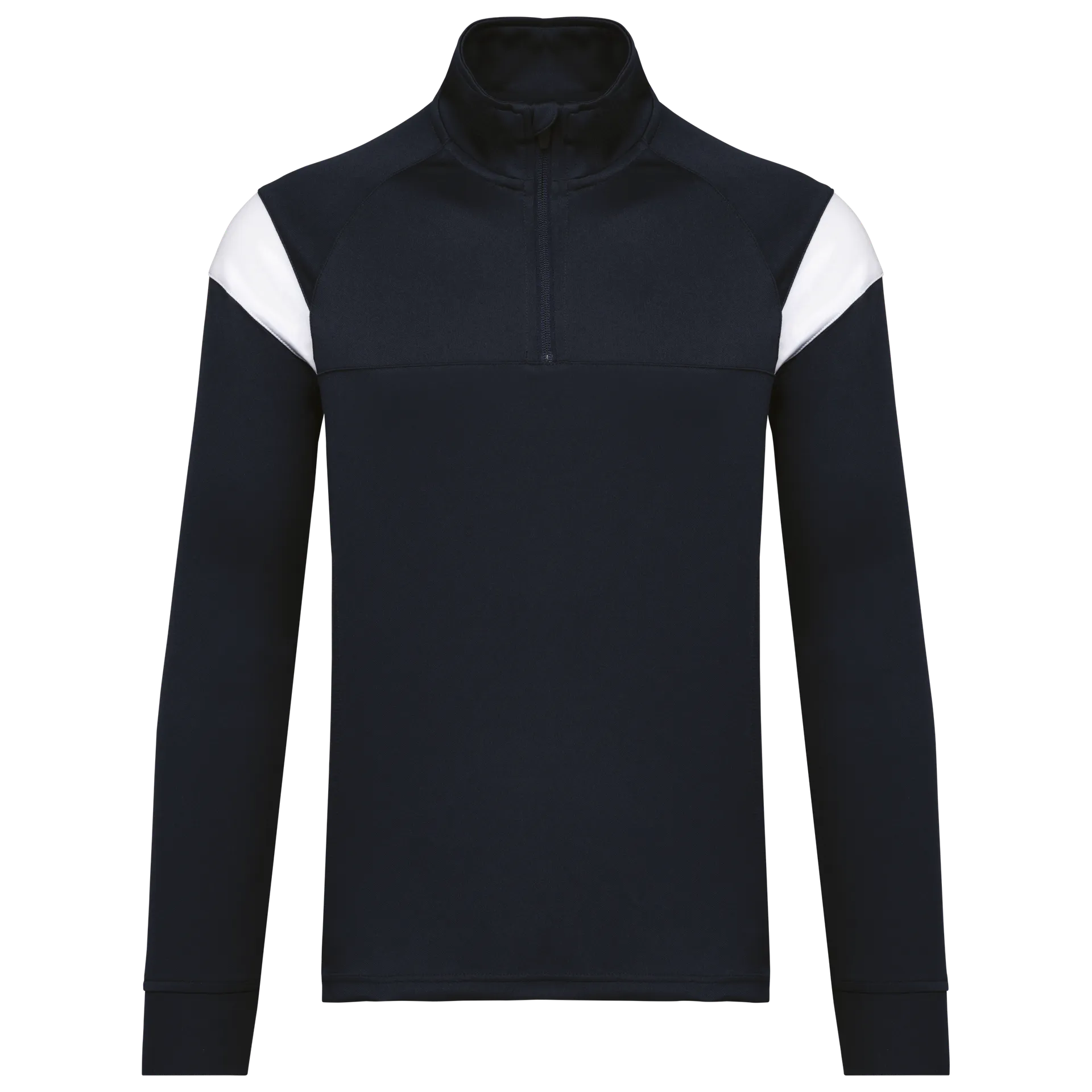 Unisex Trainings-Sweatshirt mit 1/4 Reißverschluss