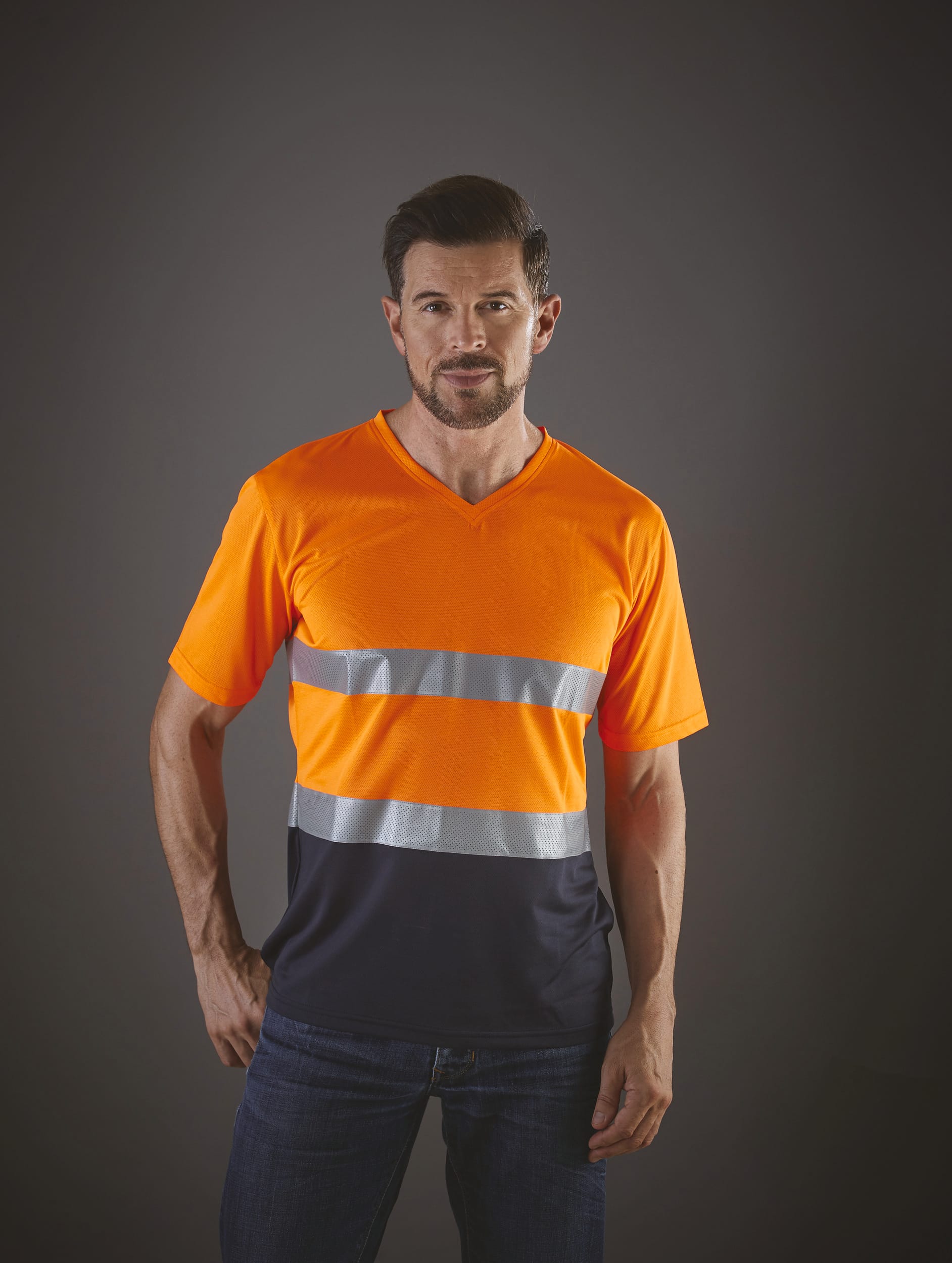 Hi-Vis Top Cool T-shirt V-Ausschnitt
