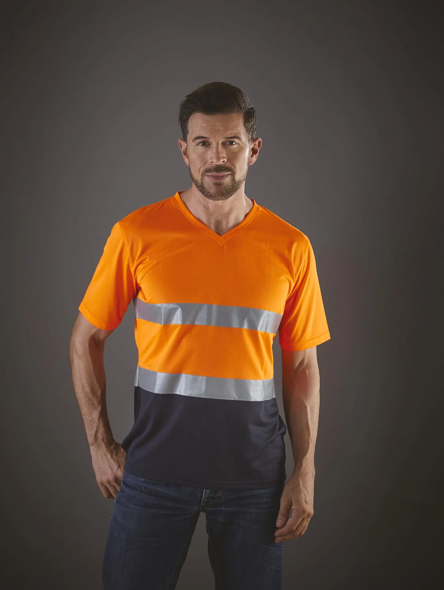 Hi-Vis Top Cool T-shirt V-Ausschnitt