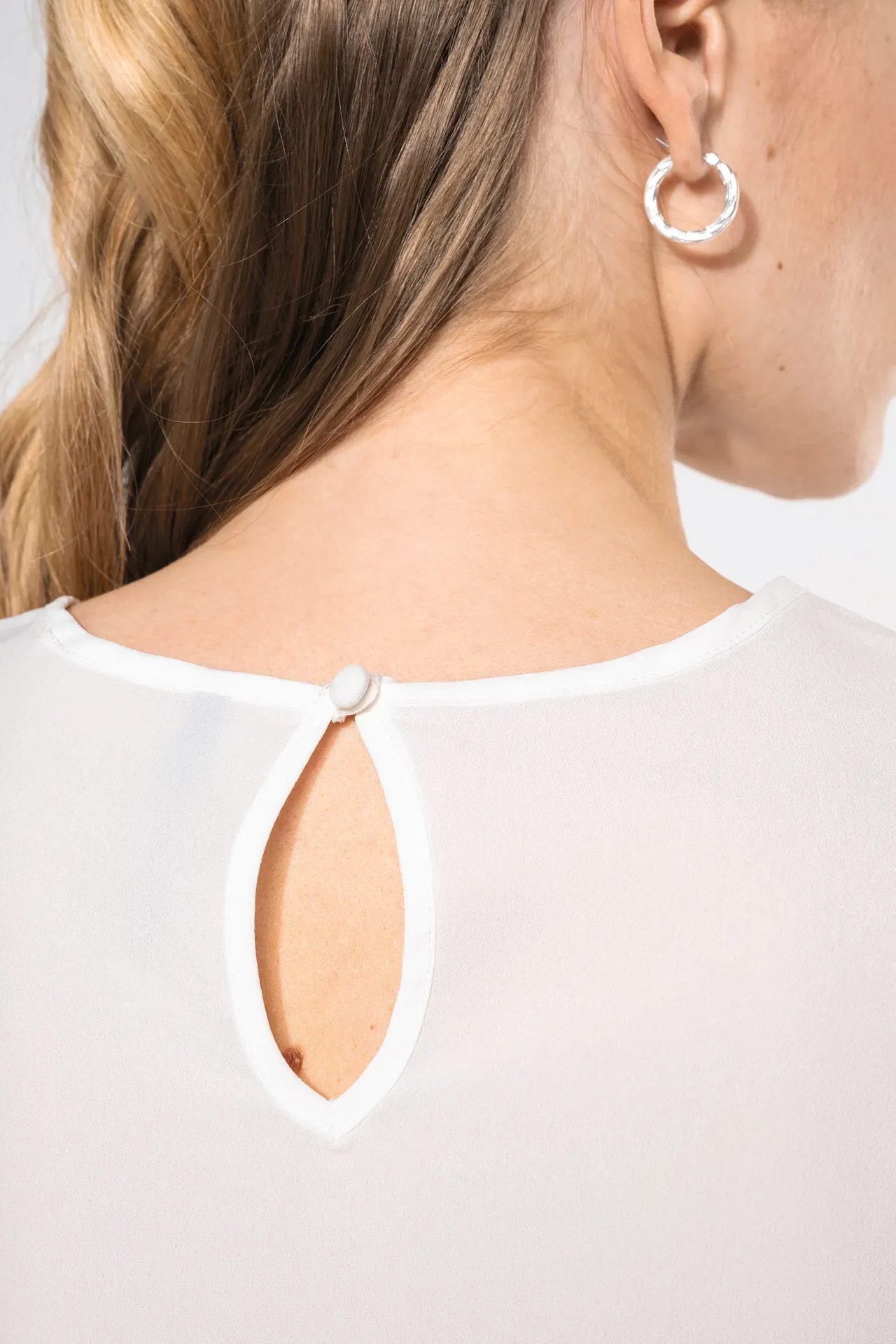 Kurzarm-Kreppbluse für Damen