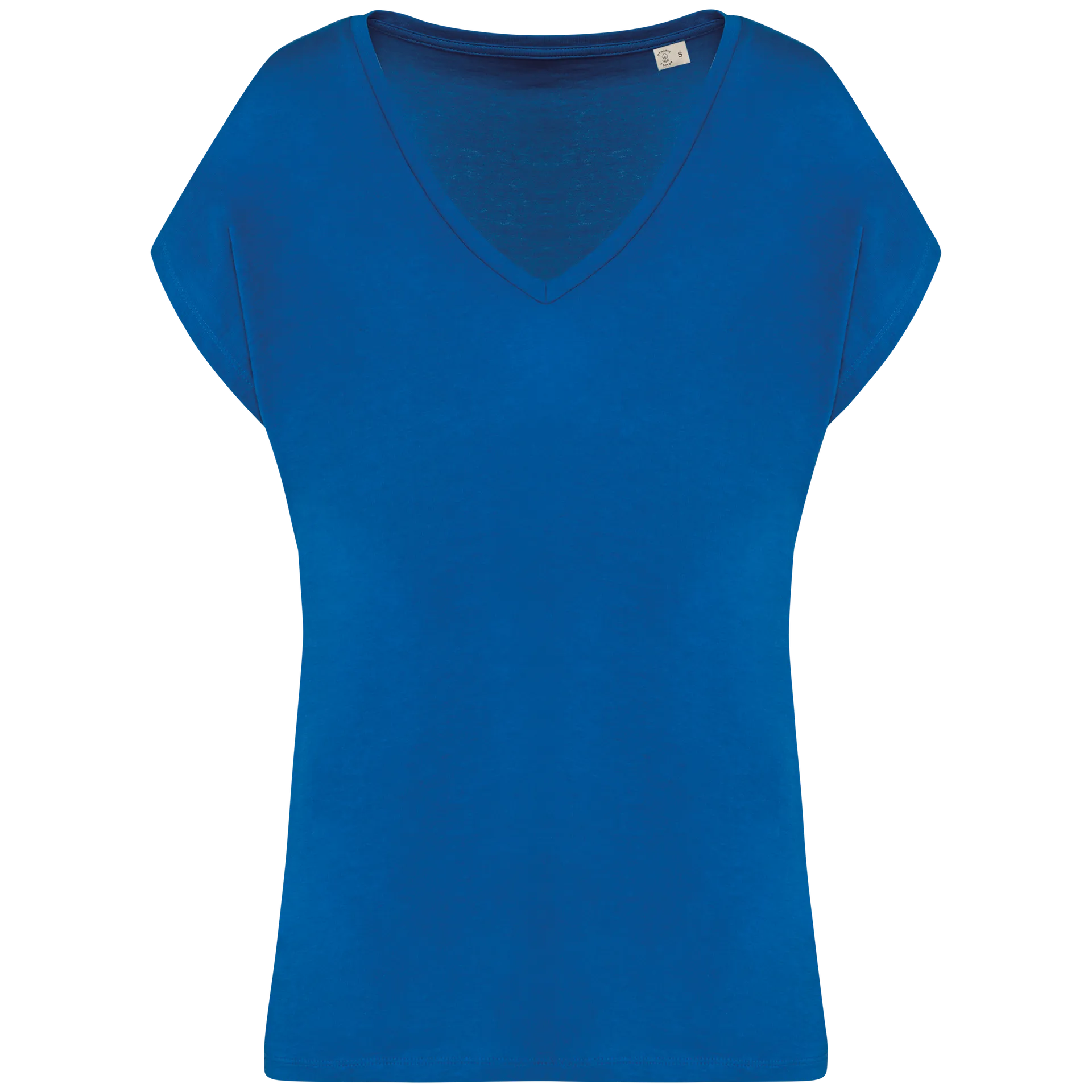 Umweltfreundliches Loose Damen-T-Shirt mit V-Ausschnitt