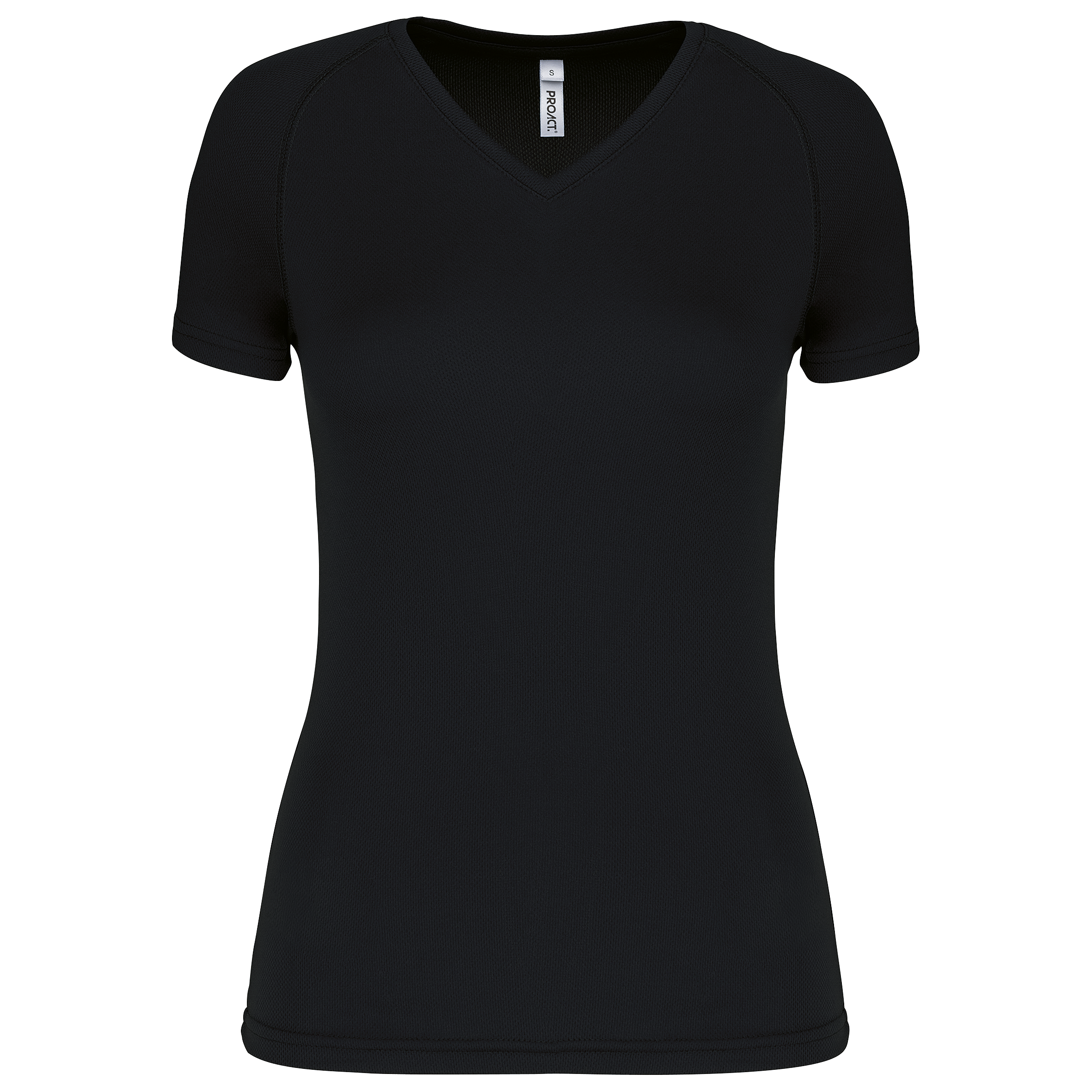 Damen Kurzarm-Sportshirt mit V-Ausschnitt