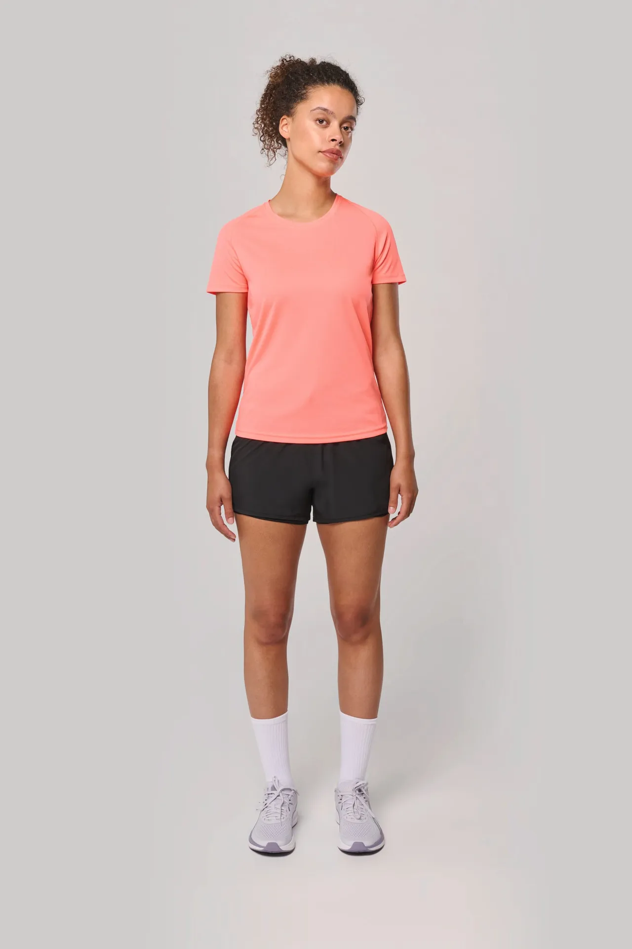 Damen Basic Sport Funktionsshirt Kurzarm