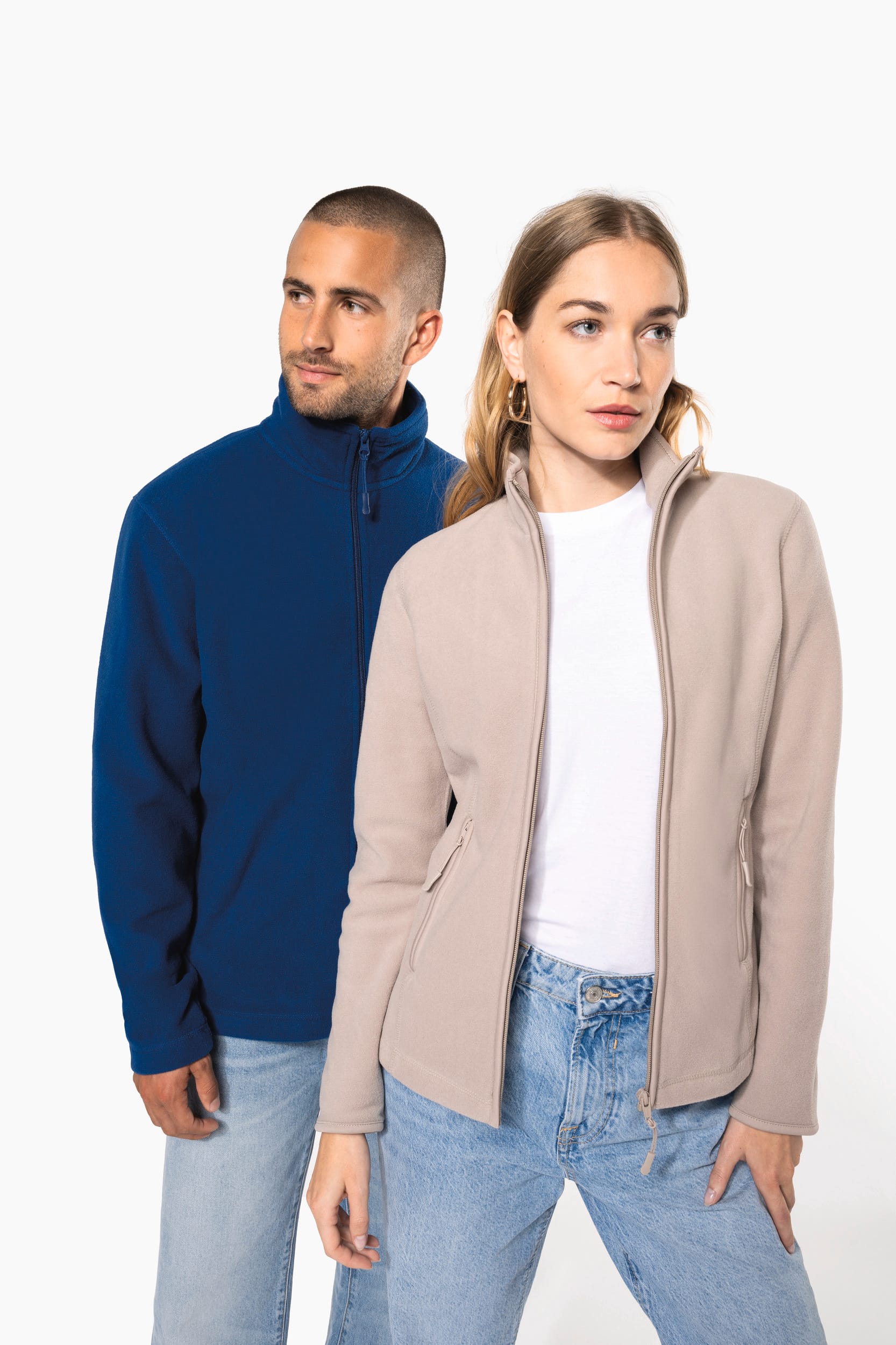 Mikrofleece-Jacke mit Reißverschluss für Damen