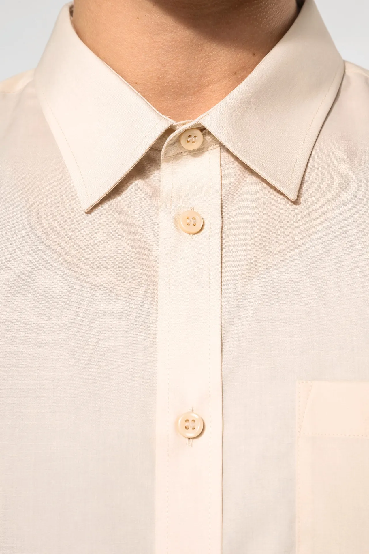 Popeline Kurzarmhemd Baumwollpolyester pflegeleicht für Herren