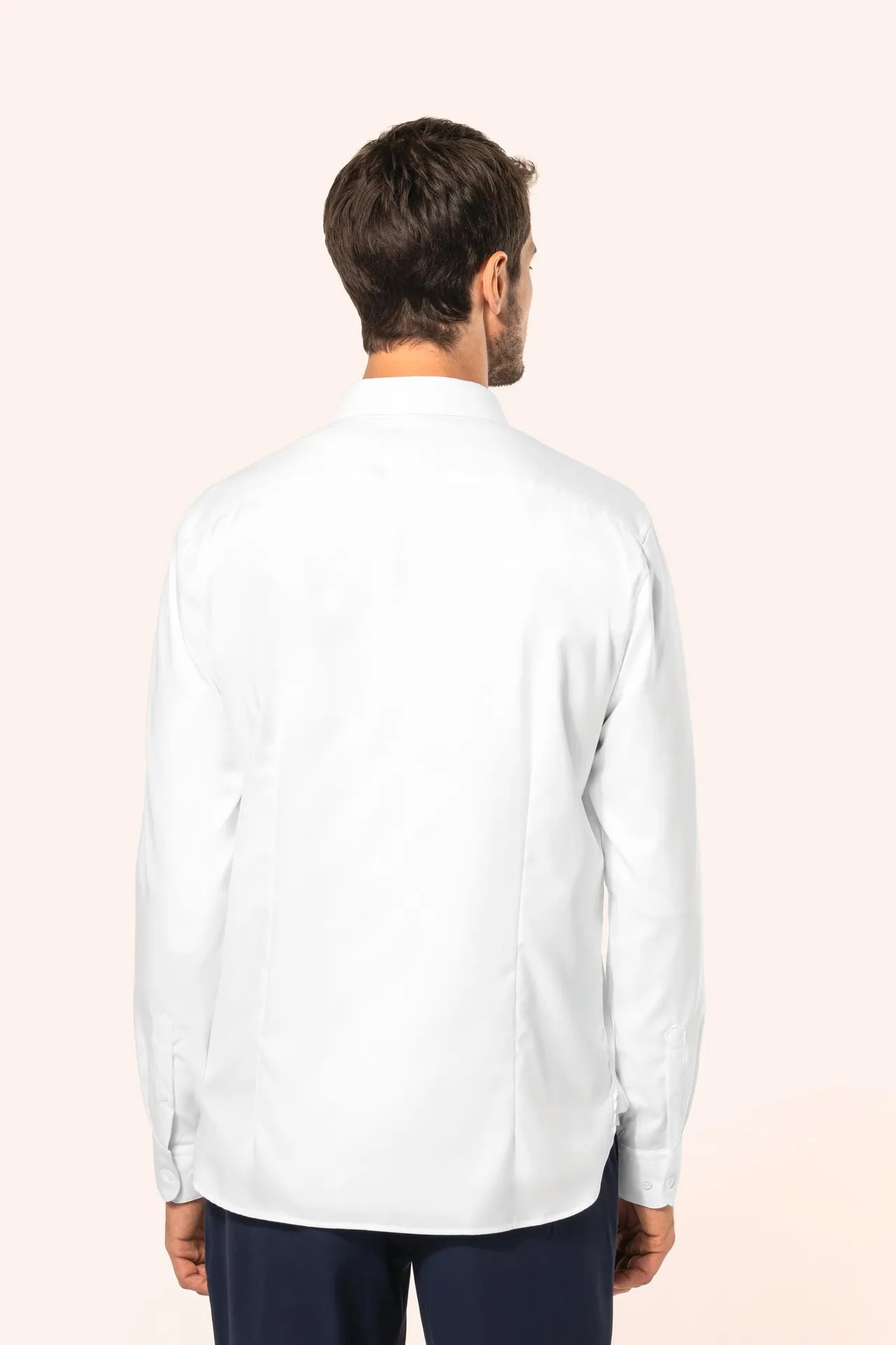 Oxford Pinpoint-Herrenhemd mit langen Ärmeln