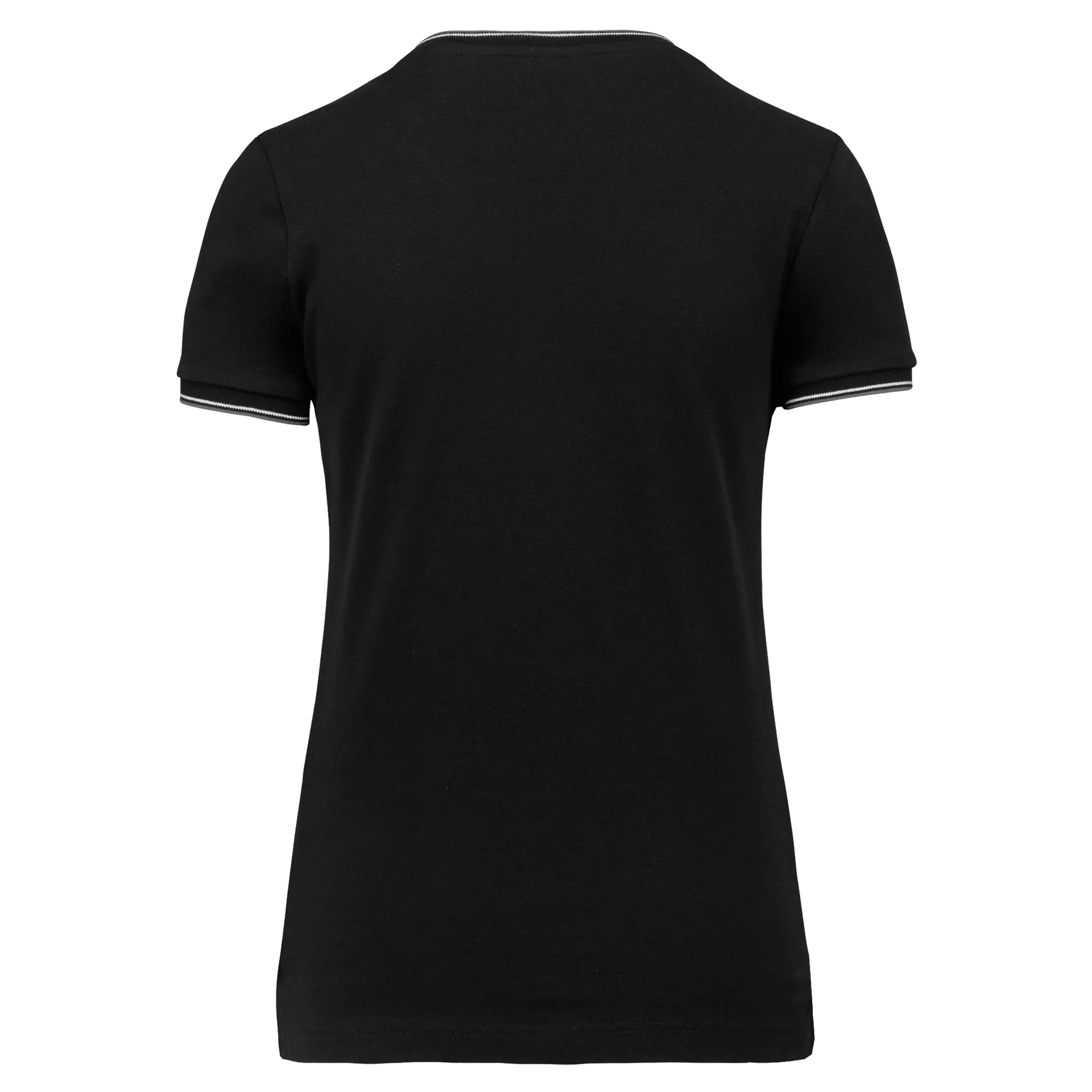 Damen T-Shirt aus Piqué-Trikot mit V-Ausschnitt