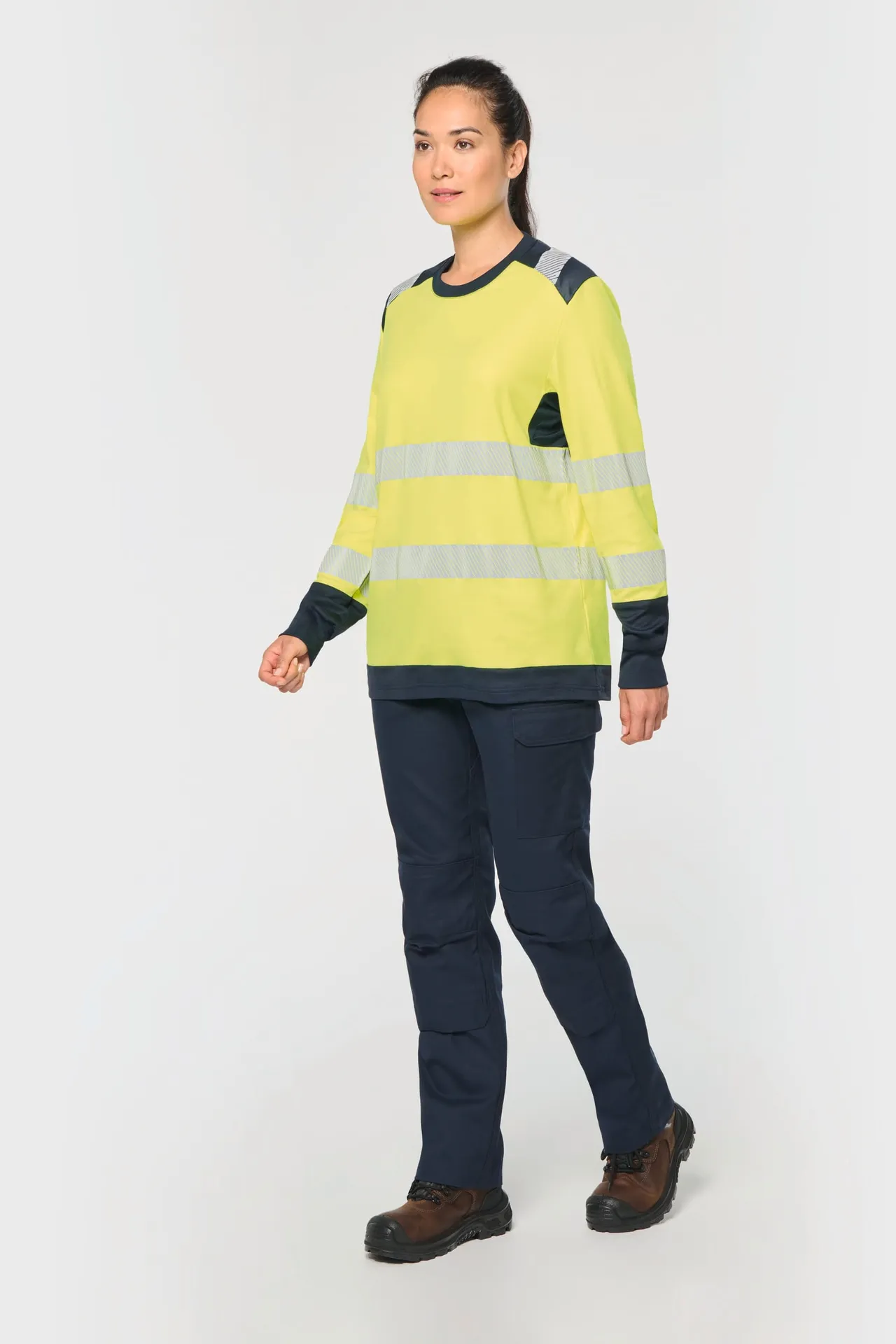 Recyceltes Sicherheits-T-Shirt mit langen Ärmeln