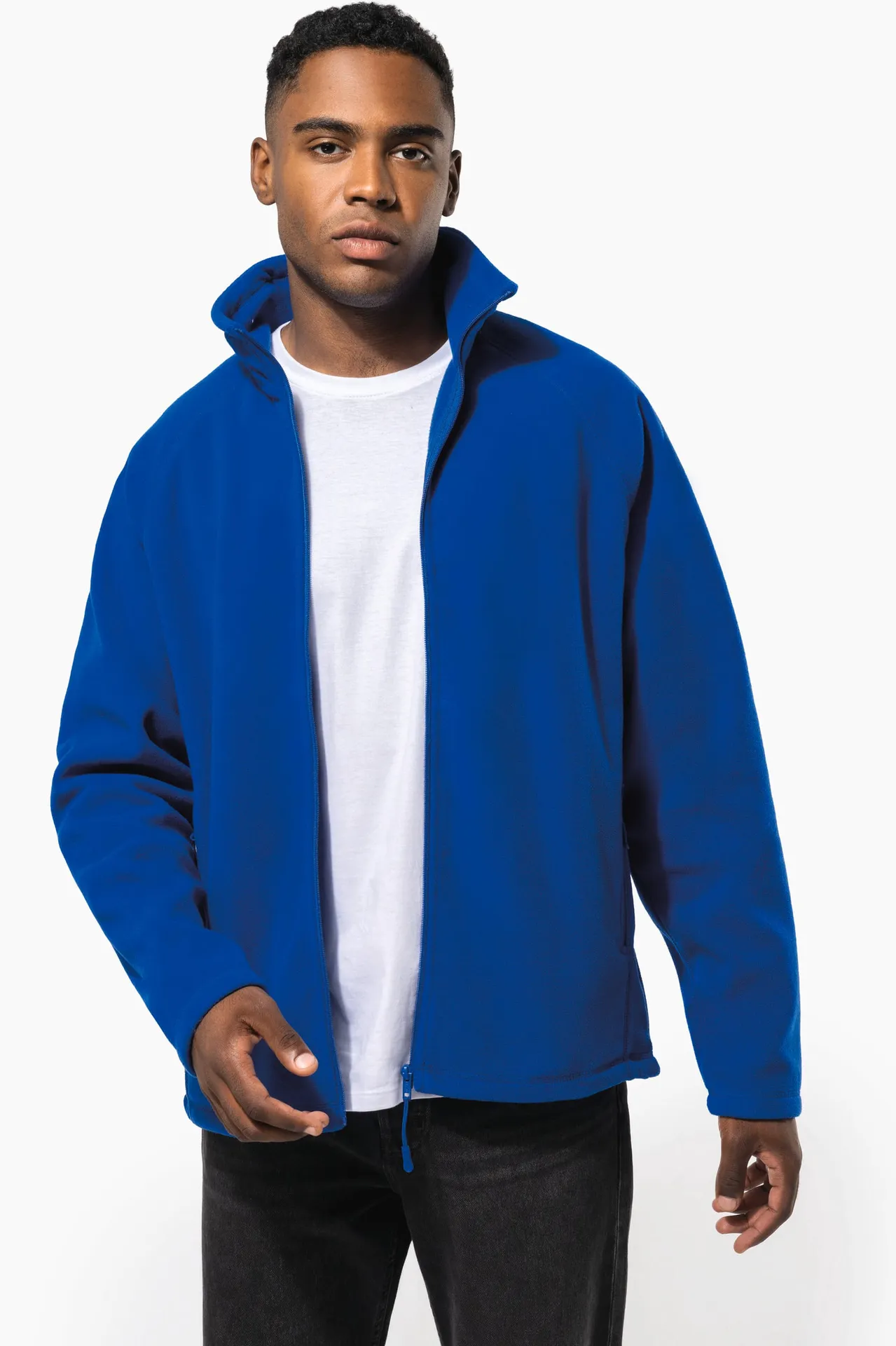 Mikrofleece-Jacke mit Reißverschluss Raglanärmel für Herren