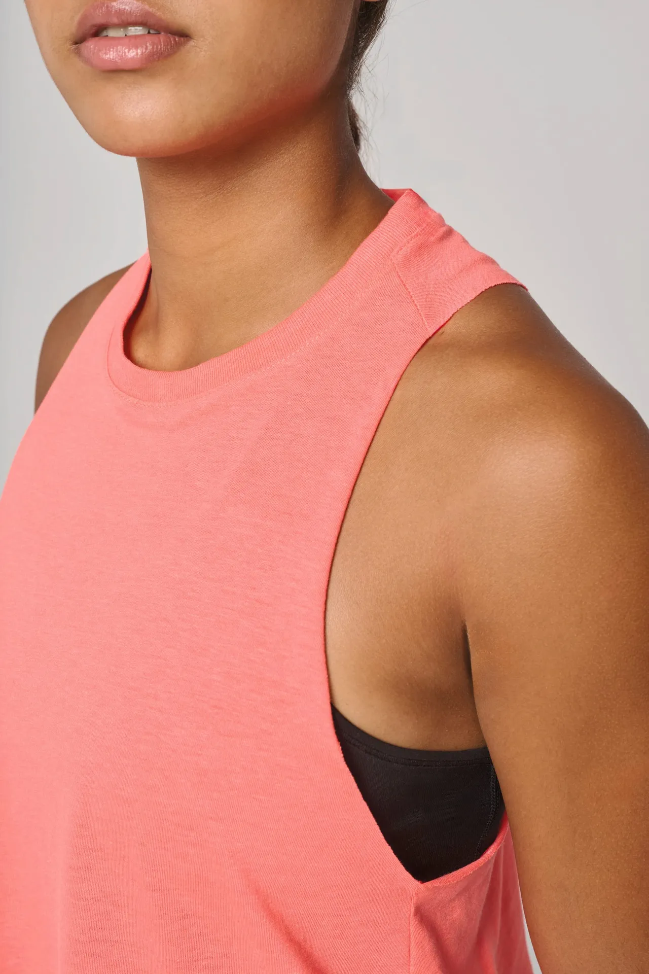 Damen Triblend Crop-Top
