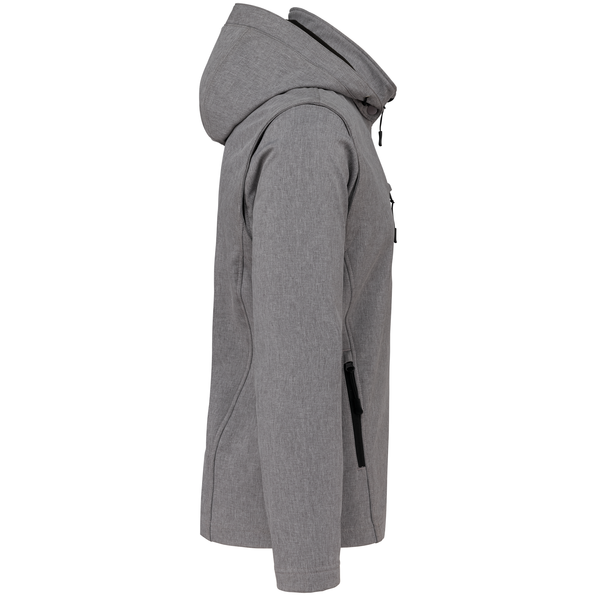 3-lagige Unisex-Softshell-Jacke mit Kapuze und abnehmbaren Ärmeln