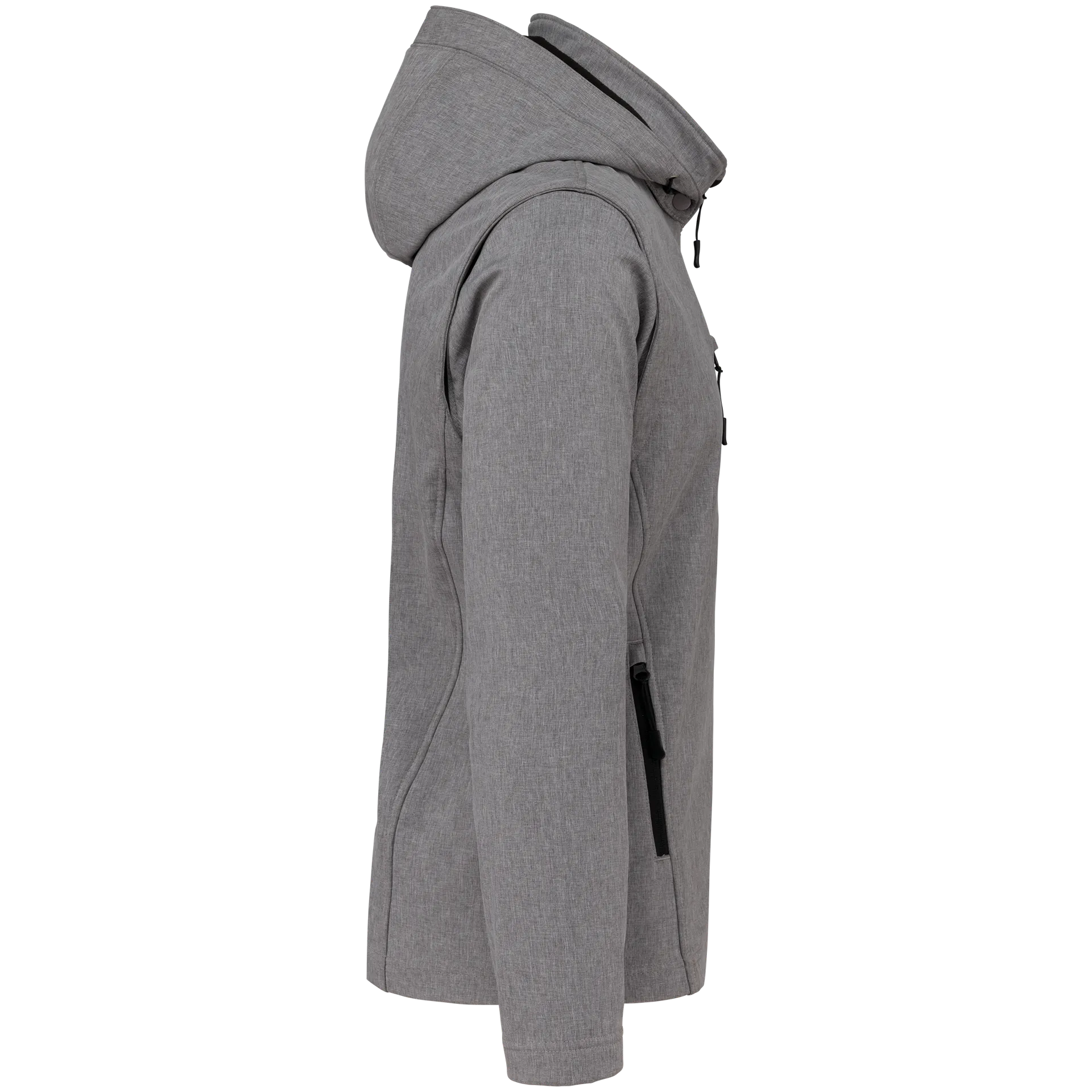 3-lagige Unisex-Softshell-Jacke mit Kapuze und abnehmbaren Ärmeln