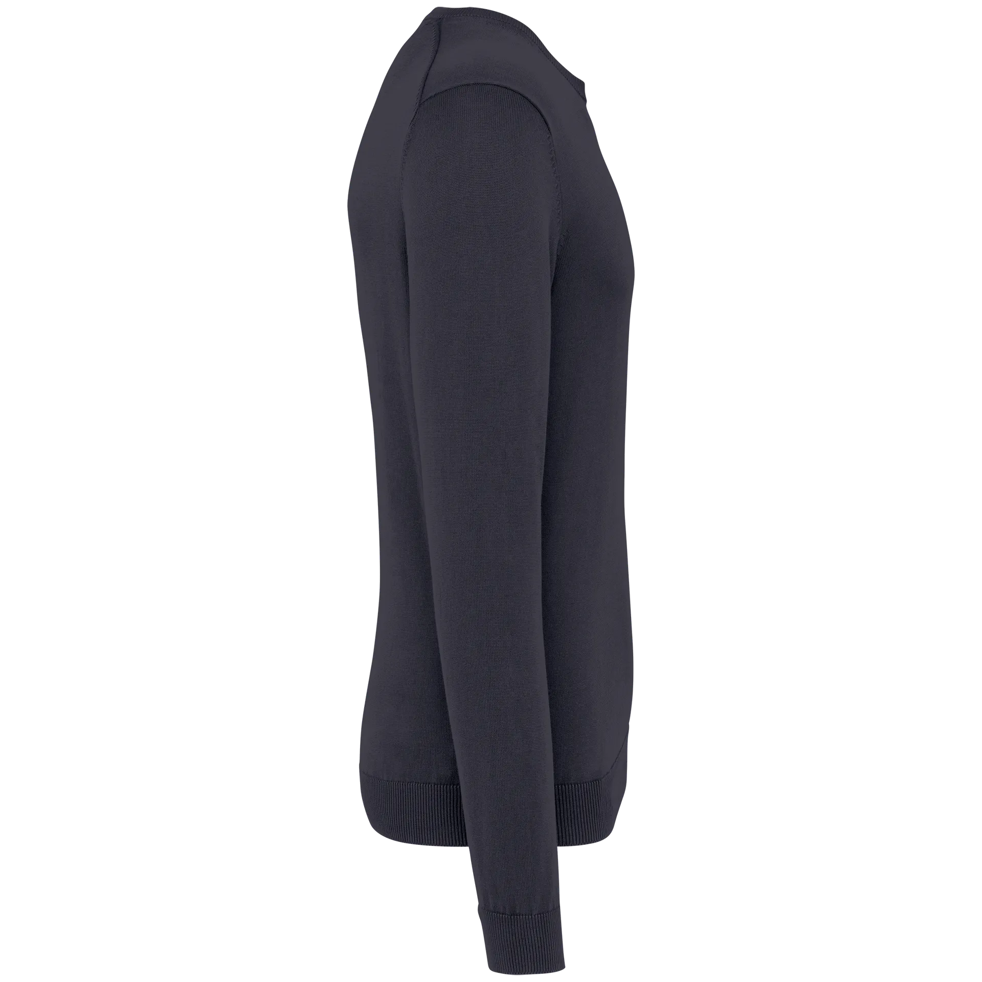Umweltfreundlicher ausgewaschener Herrenpullover mit Rundhalsausschnitt