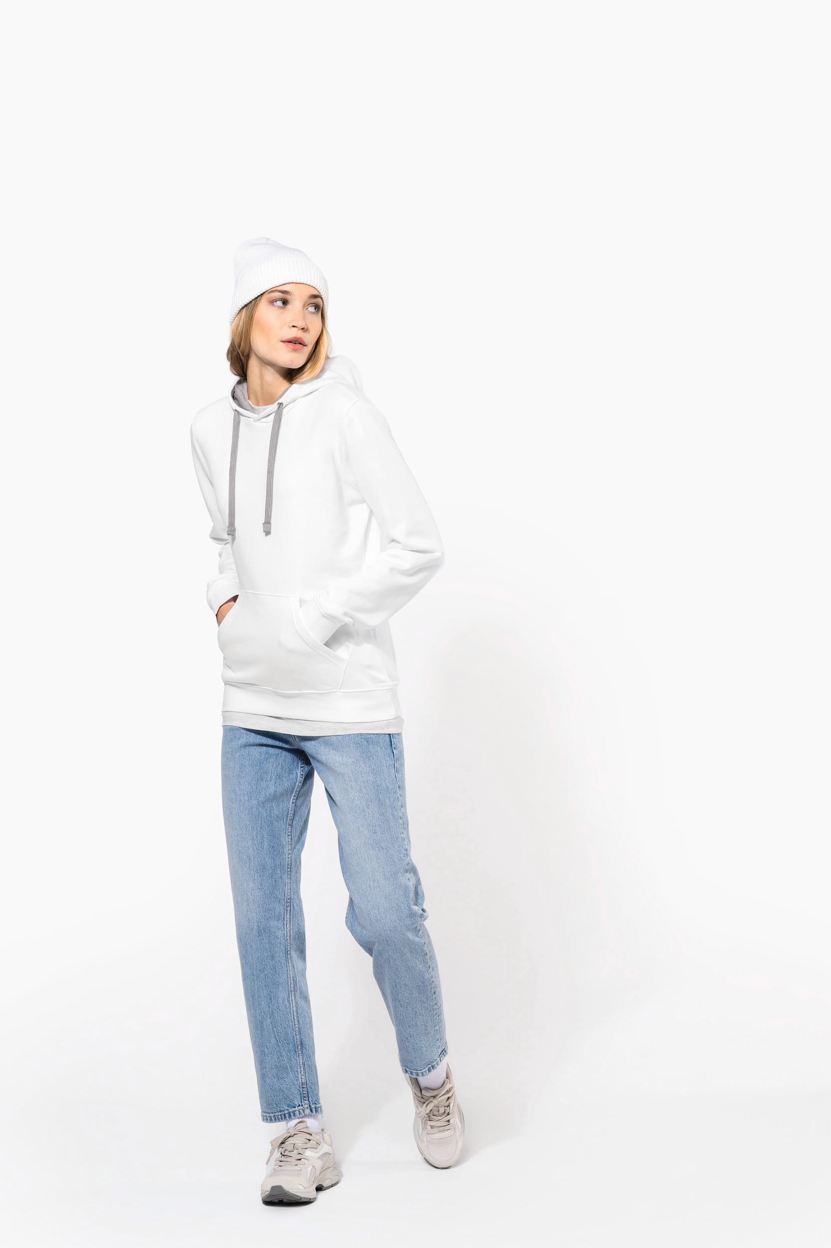 Damen-kapuzensweatshirt bicolor