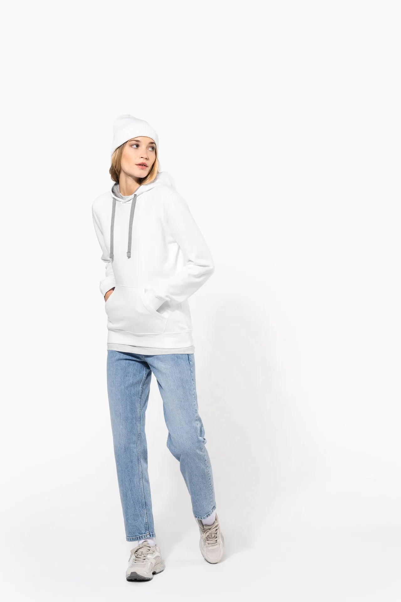 Damen-kapuzensweatshirt bicolor