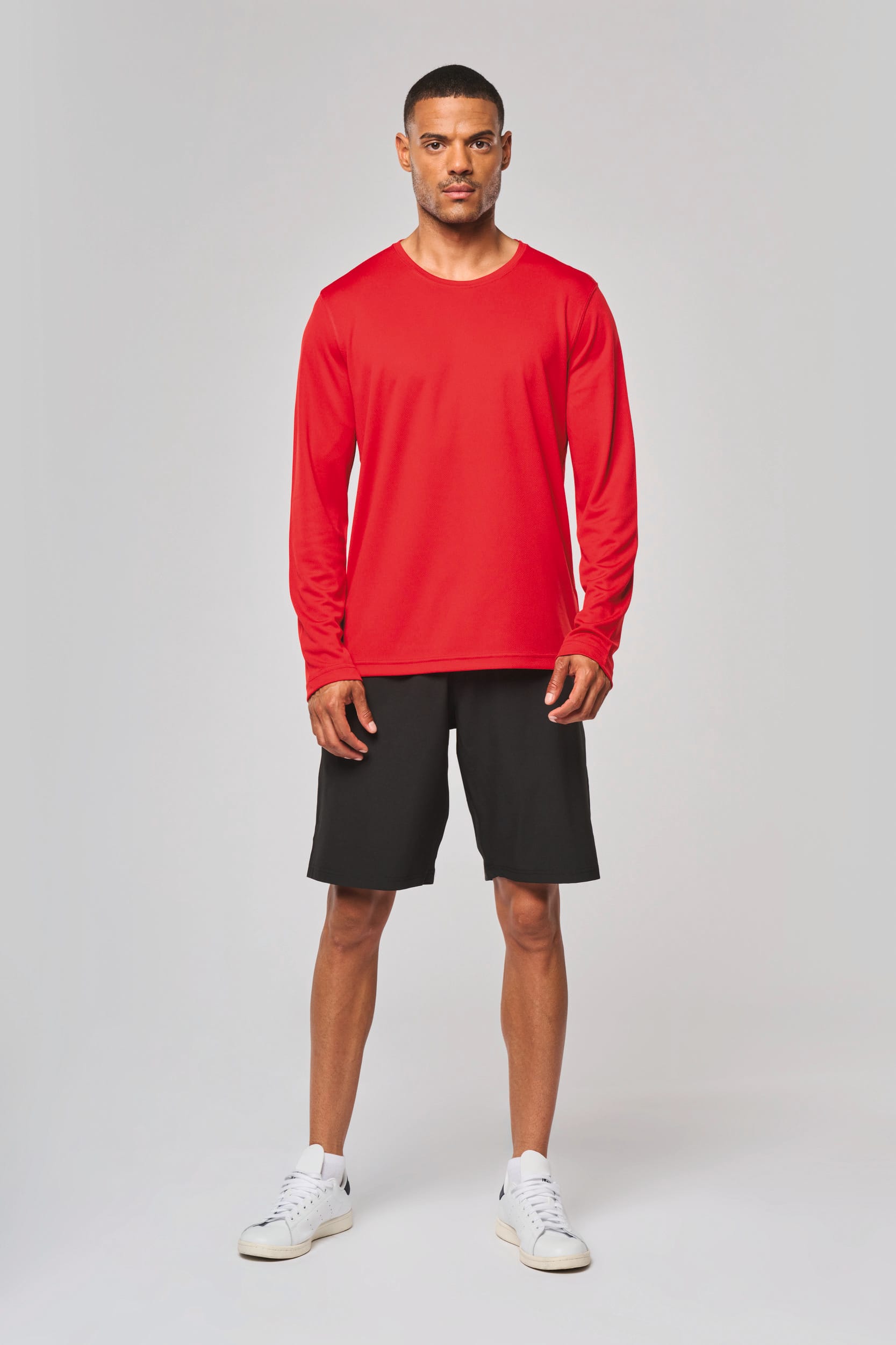 Herren Basic Sport Funktionsshirt Langarm