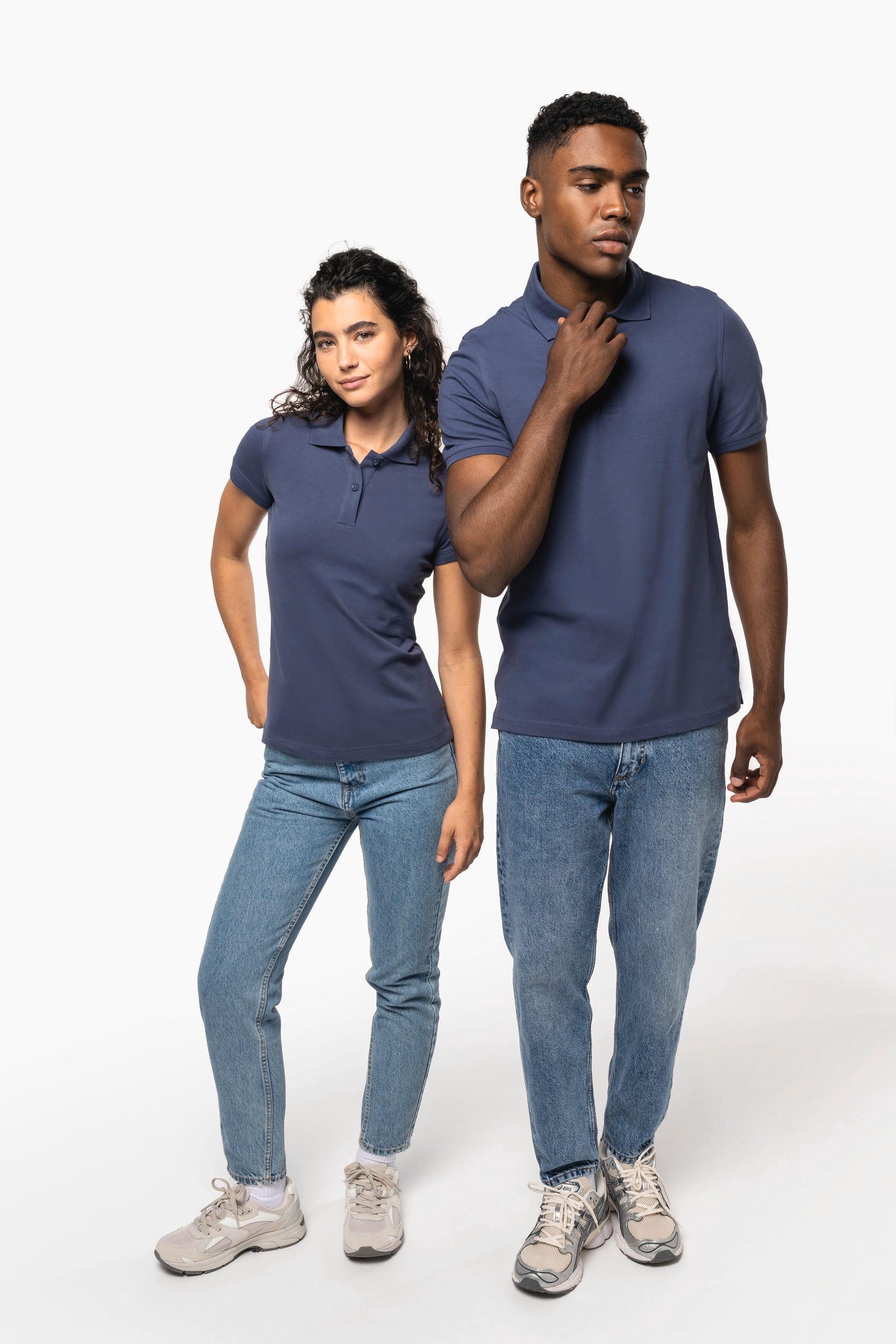 Kurzarm-Polohemd für Damen. Aus Baumwollpiqué