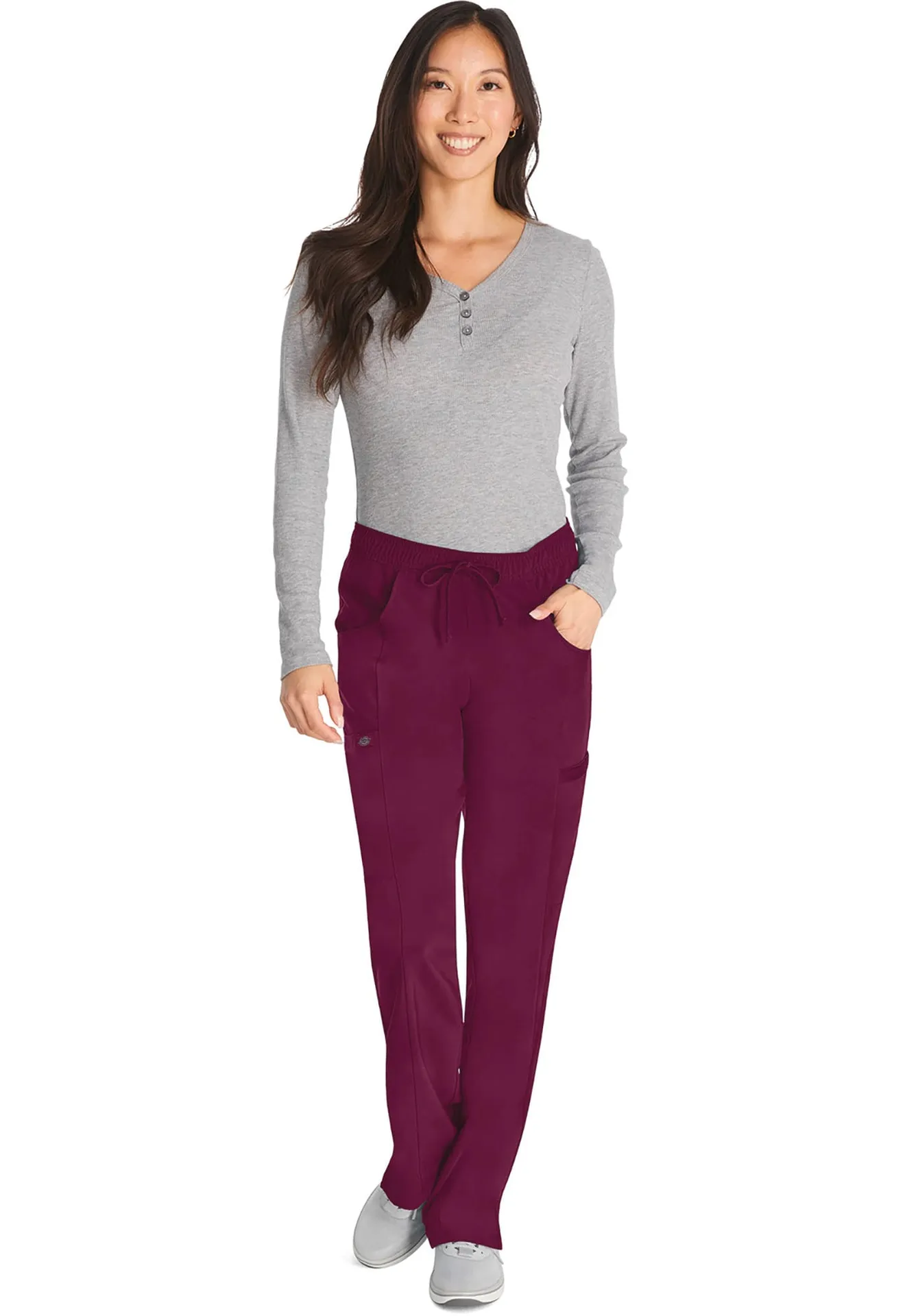 Damenhose mit mittlerem Bund und Kordelzug