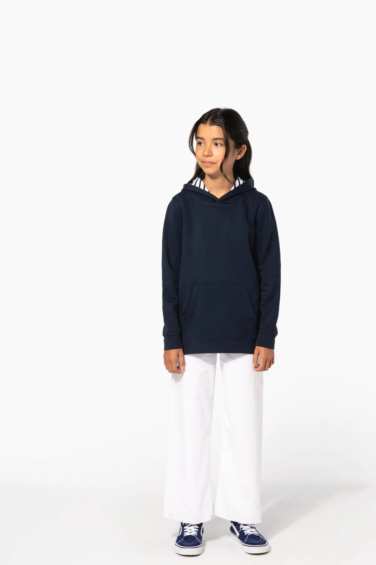 Kapuzensweatshirt mit kontrastfarbener Kapuze und Motiven für Kinder