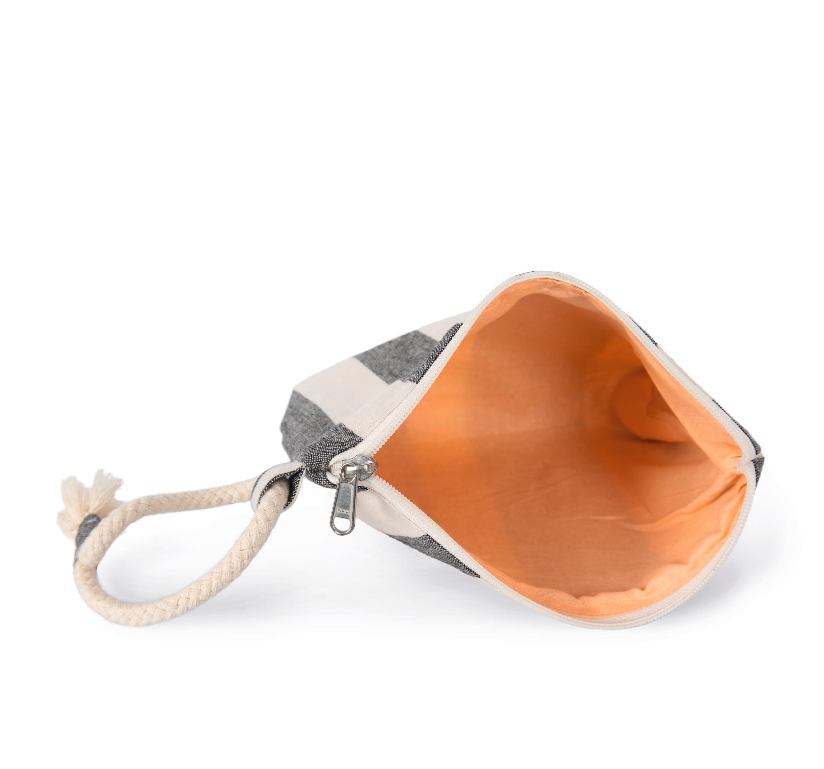 Recycelte kleine Tasche – Streifenmuster