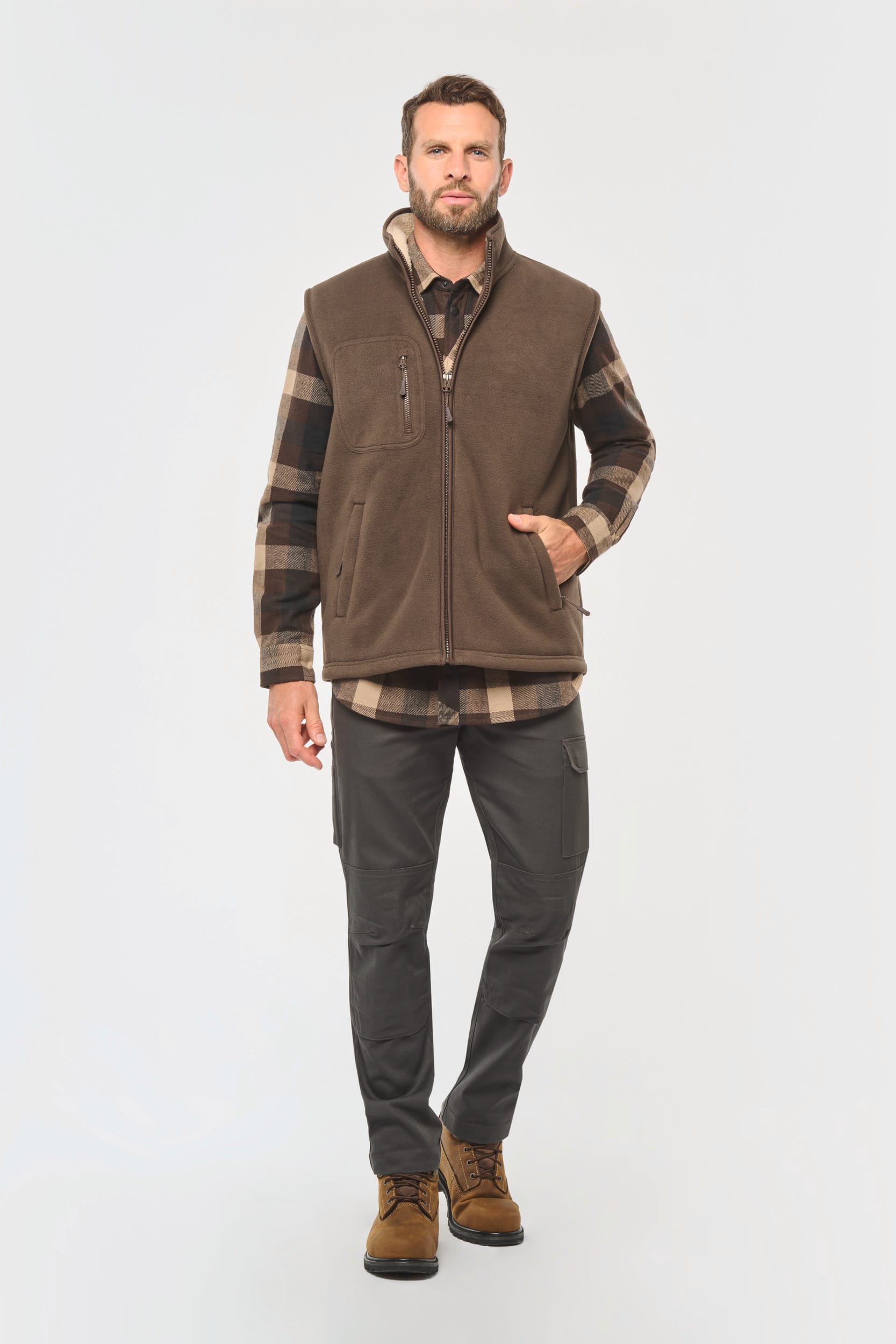 Bodywärmer aus Fleece mit Sherpa-Innenseite, Unisex Bodywärmer aus Fleece mit Sherpa-Innenseite, Unisex
