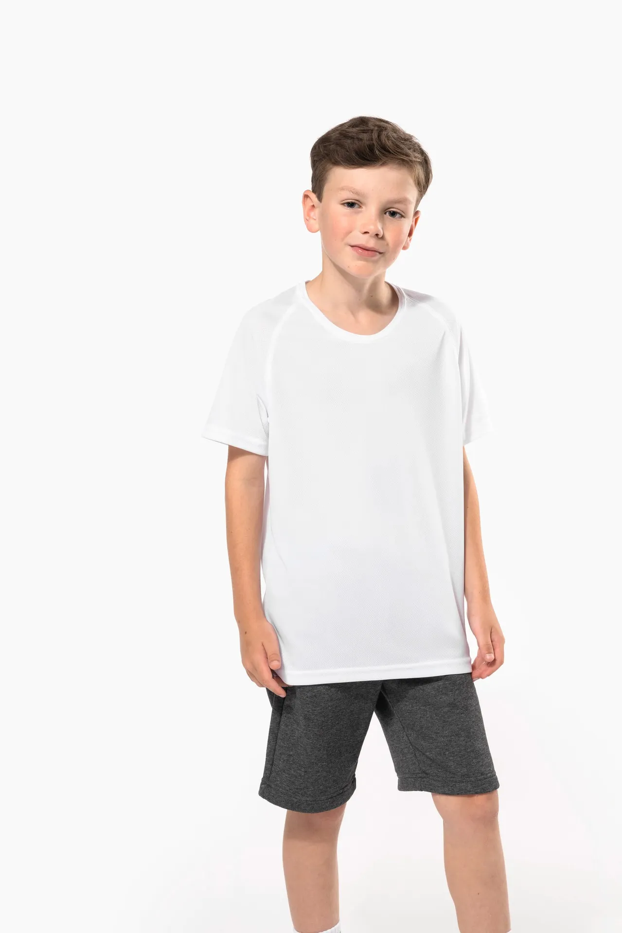 Kinder Basic Sport Funktionsshirt Kurzarm