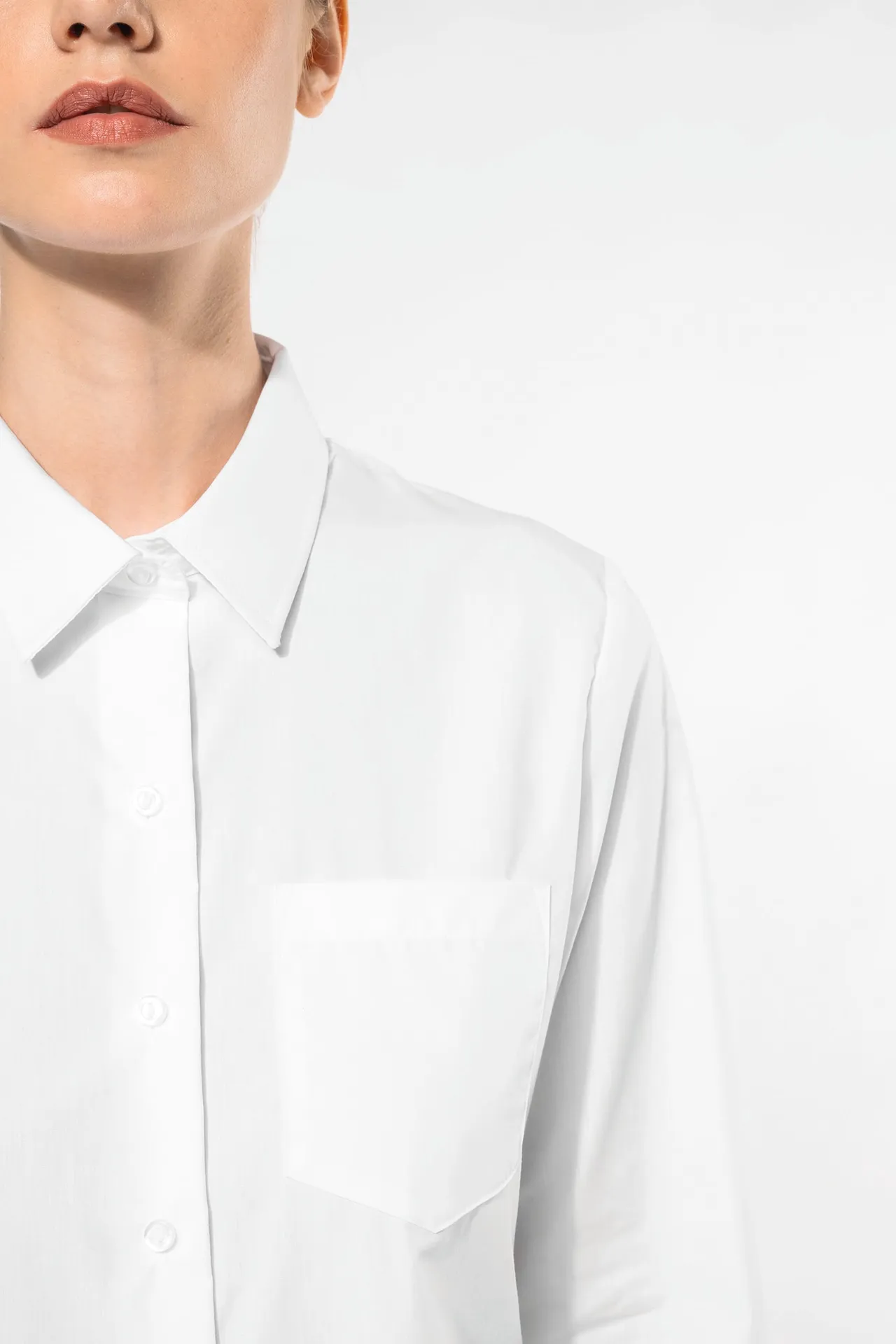 Damen Popelinebluse Langarm