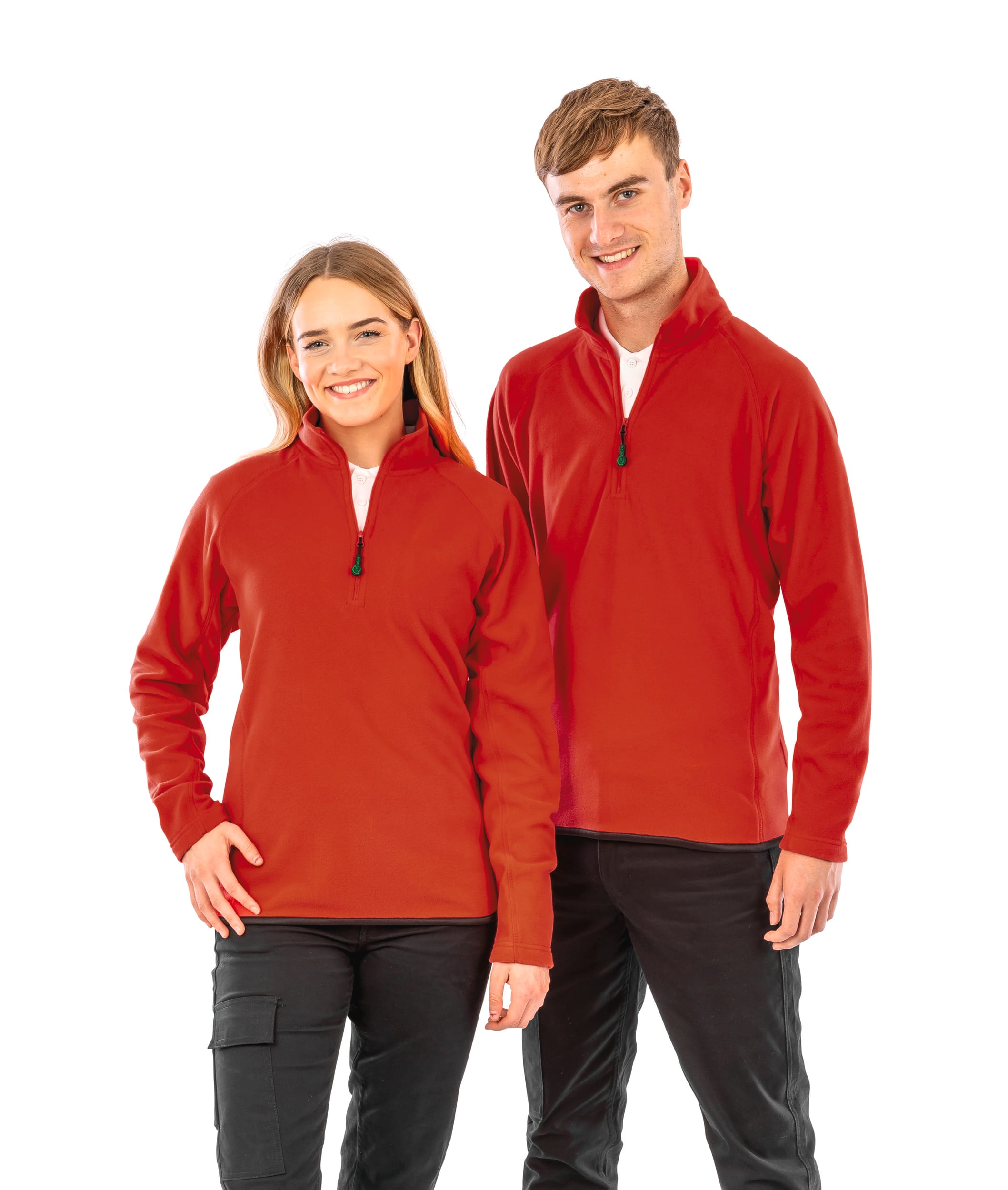 Recycelter Mikrofleece mit Reißverschlusskragen