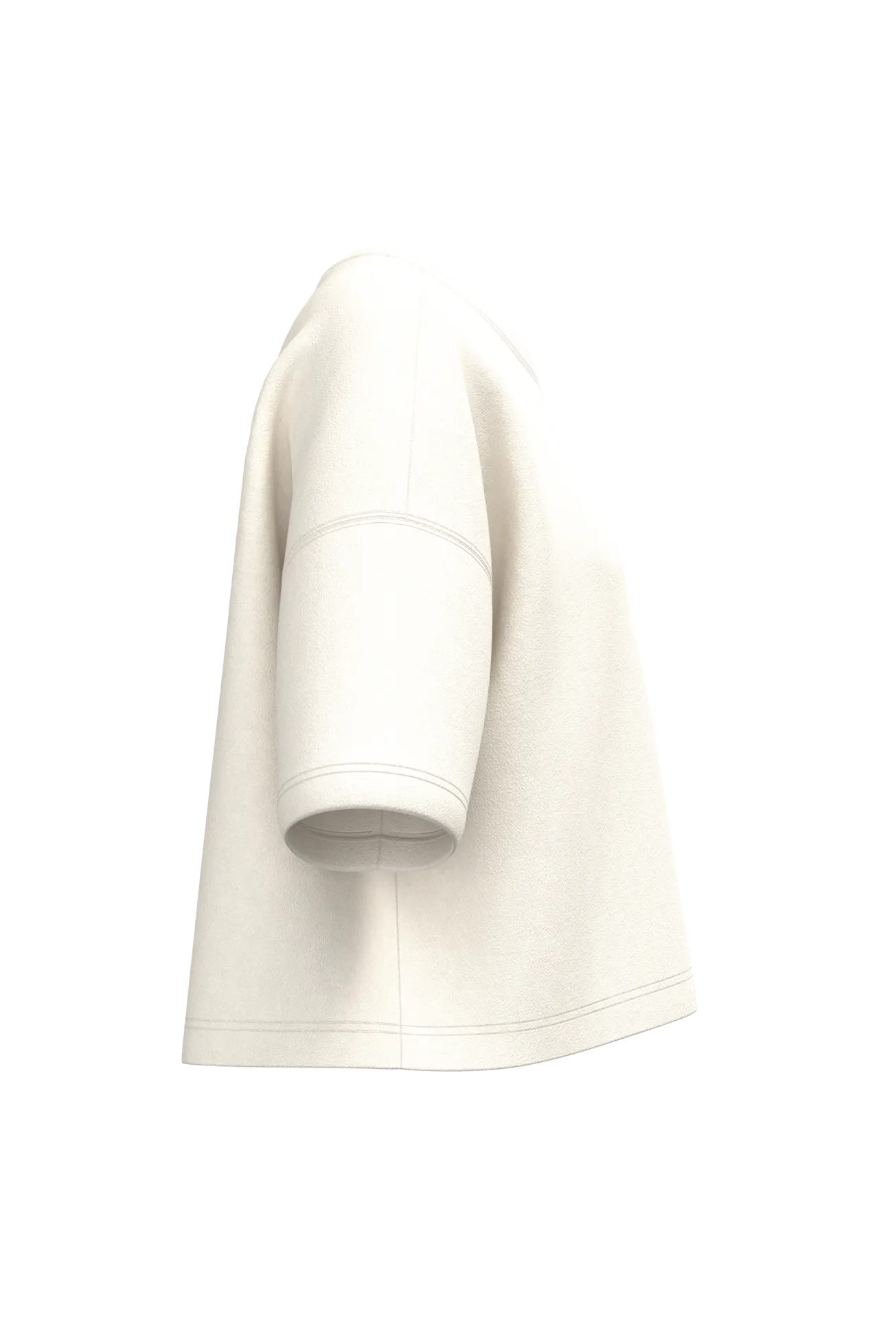 Damen Cropped-Sweatshirt mit kurzen Ärmeln und Rundhalsausschnitt